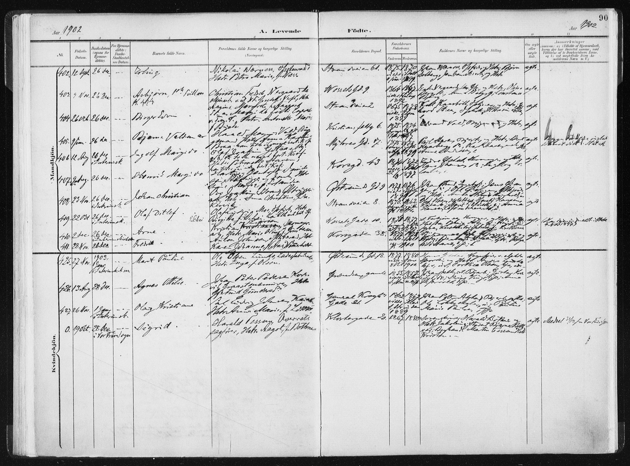 Ministerialprotokoller, klokkerbøker og fødselsregistre - Sør-Trøndelag, AV/SAT-A-1456/604/L0199: Parish register (official) no. 604A20I, 1901-1906, p. 90