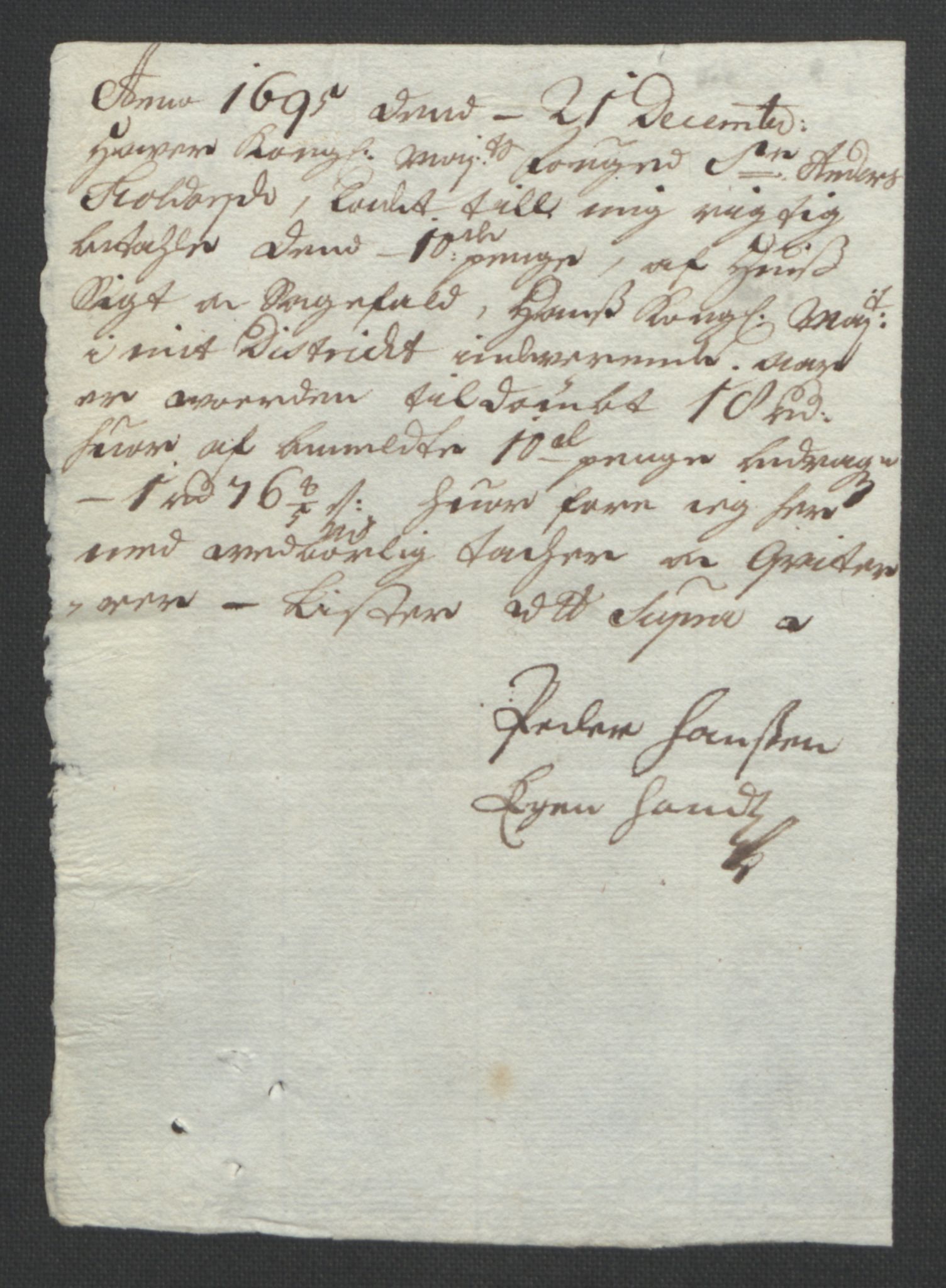 Rentekammeret inntil 1814, Reviderte regnskaper, Fogderegnskap, AV/RA-EA-4092/R43/L2545: Fogderegnskap Lista og Mandal, 1694-1695, p. 370