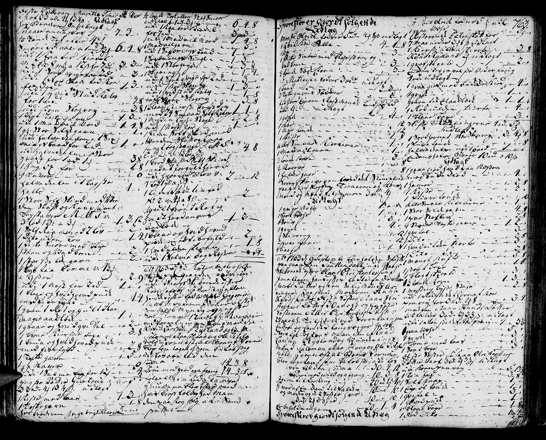 Sunnhordland sorenskrivar, SAB/A-2401/1/H/Ha/Haa/L0007: Skifteprotokollar. Register på lesesal. Fol. 901- ut, 1765-1768, p. 762b-763a