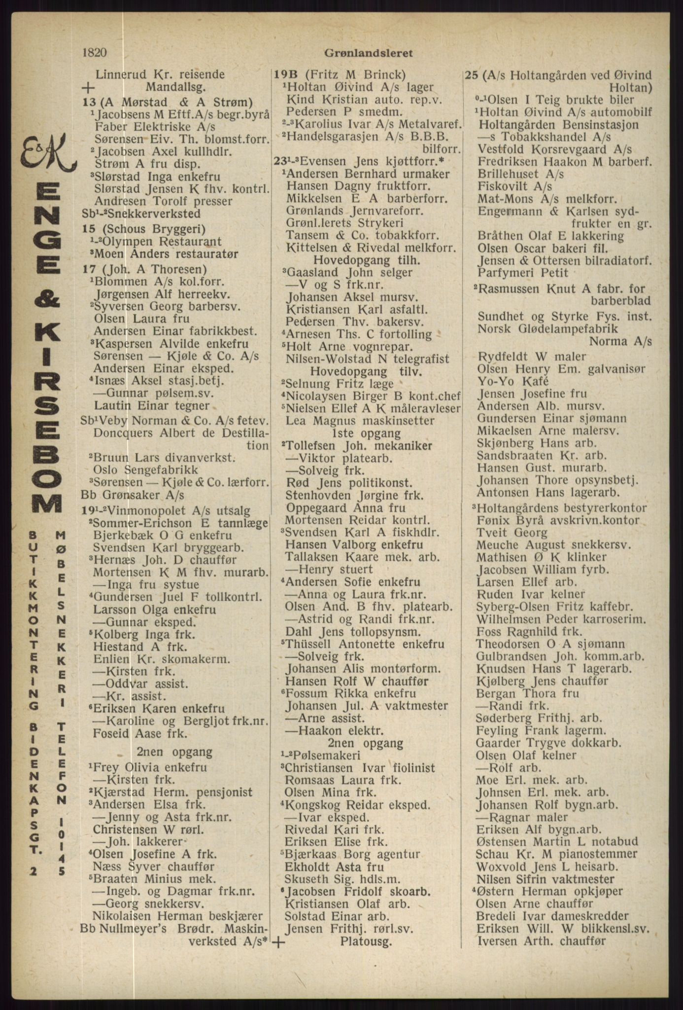 Kristiania/Oslo adressebok, PUBL/-, 1936, p. 1820