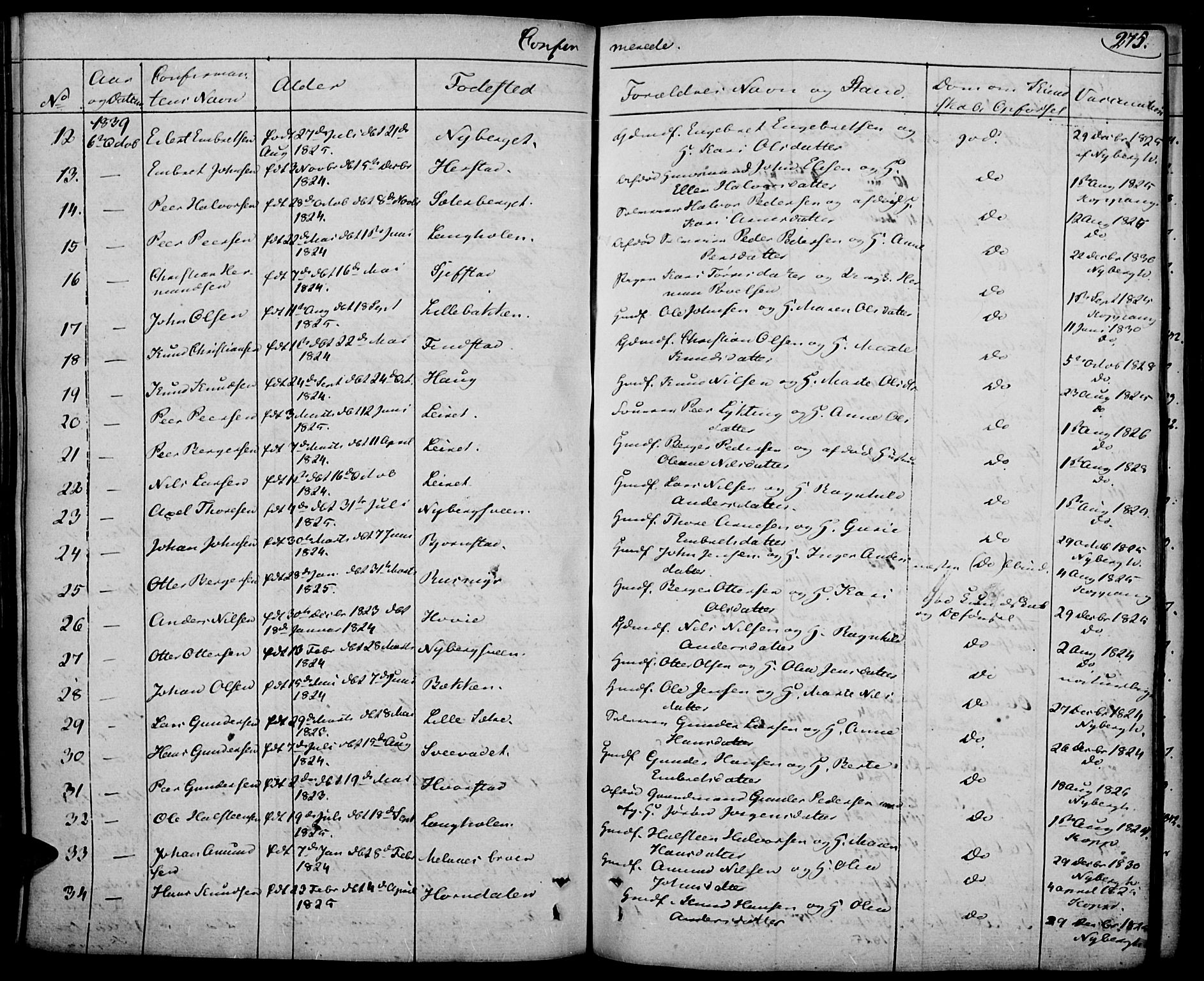 Elverum prestekontor, AV/SAH-PREST-044/H/Ha/Haa/L0008: Parish register (official) no. 8, 1830-1842, p. 275