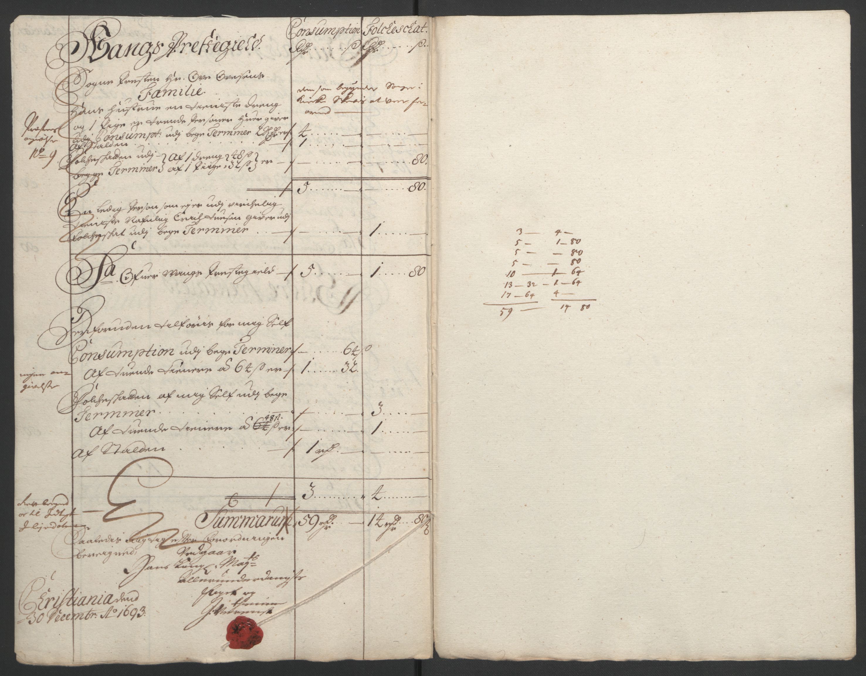 Rentekammeret inntil 1814, Reviderte regnskaper, Fogderegnskap, AV/RA-EA-4092/R18/L1292: Fogderegnskap Hadeland, Toten og Valdres, 1693-1694, p. 132