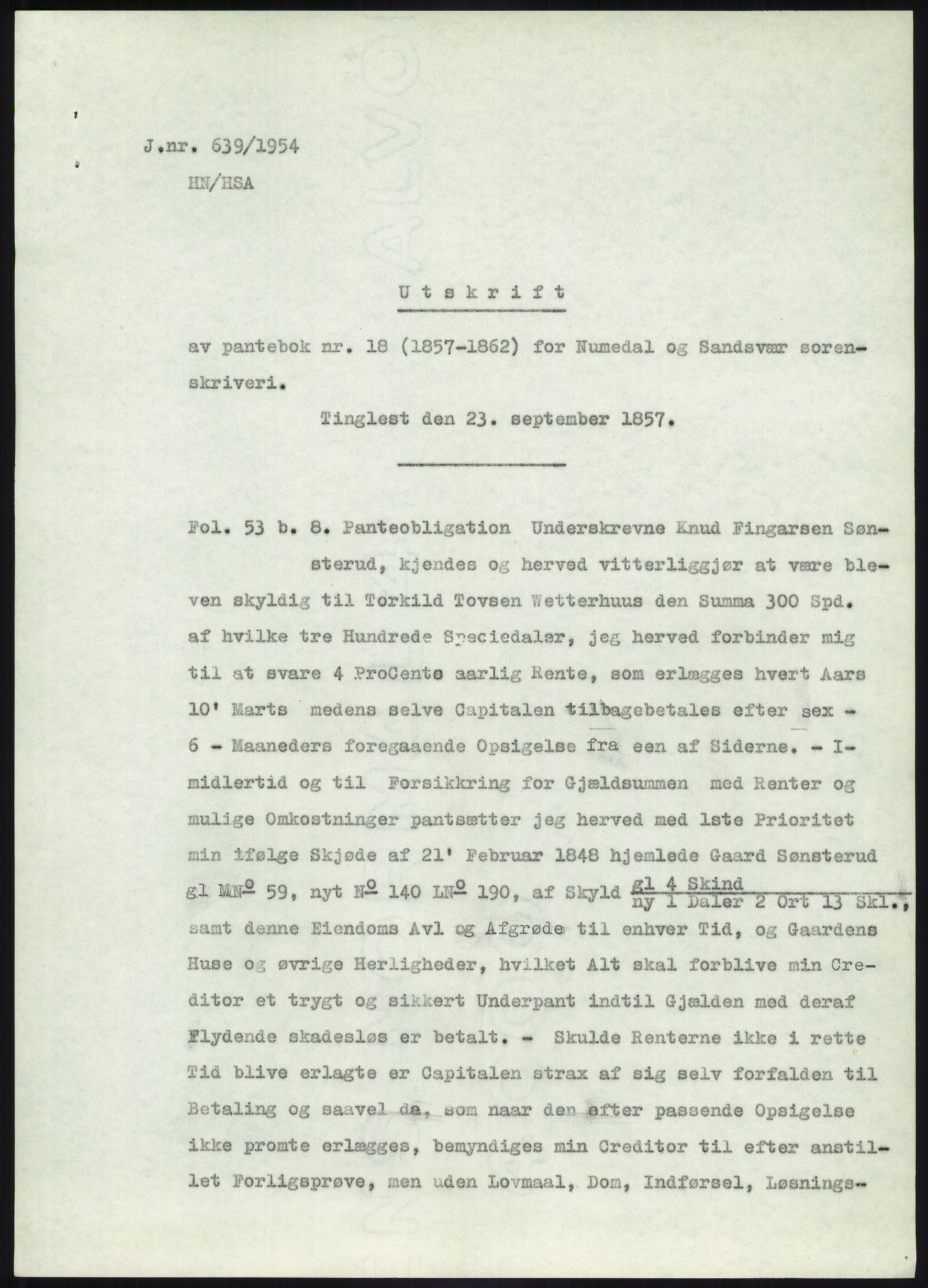 Statsarkivet i Kongsberg, SAKO/A-0001, 1944-1954, p. 277