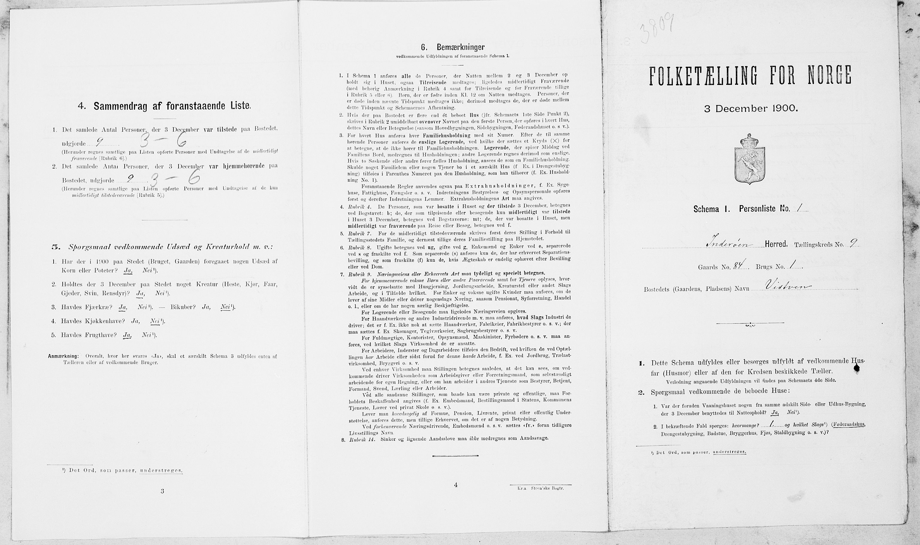 SAT, 1900 census for Inderøy, 1900, p. 1229