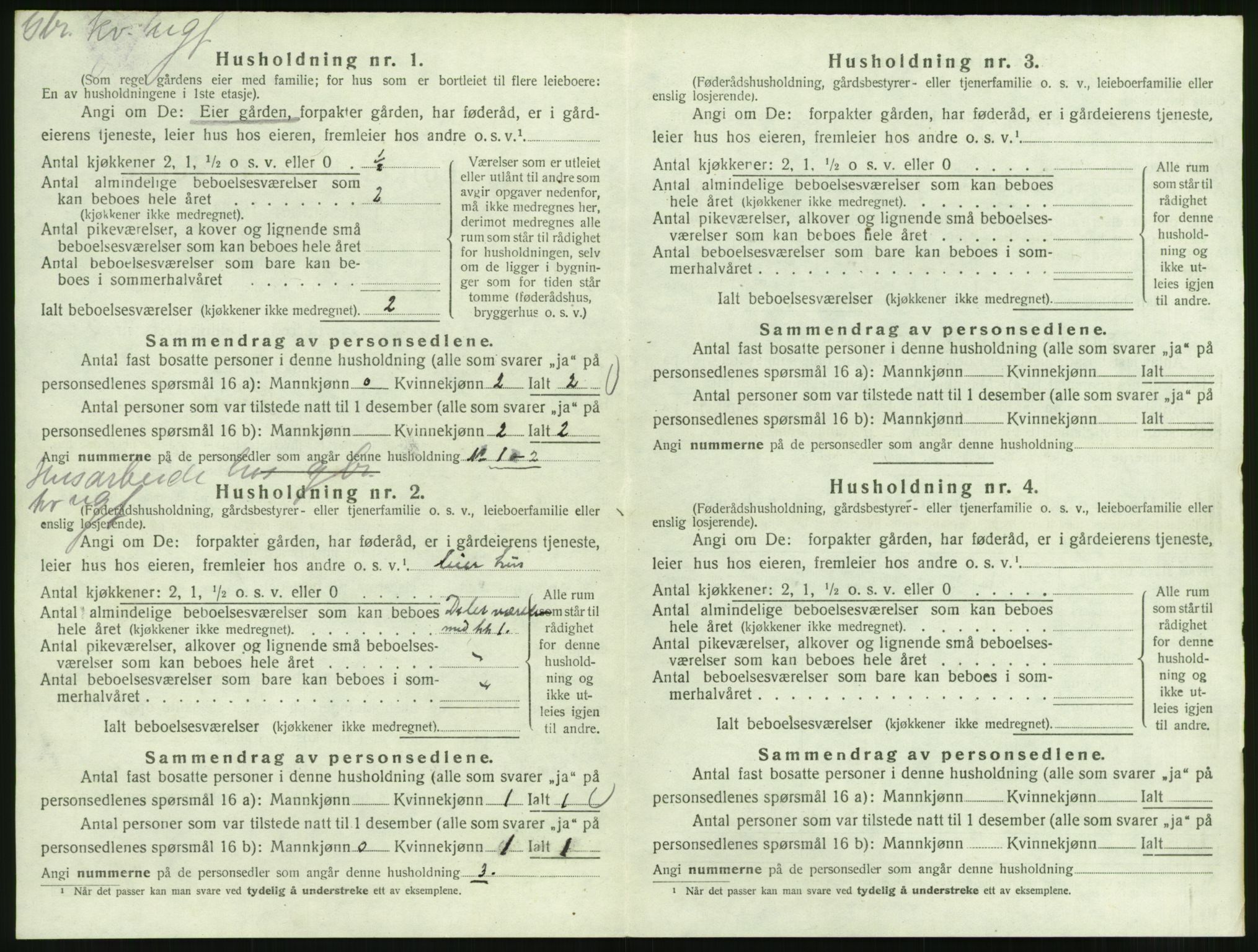 SAT, 1920 census for Gjemnes, 1920, p. 195