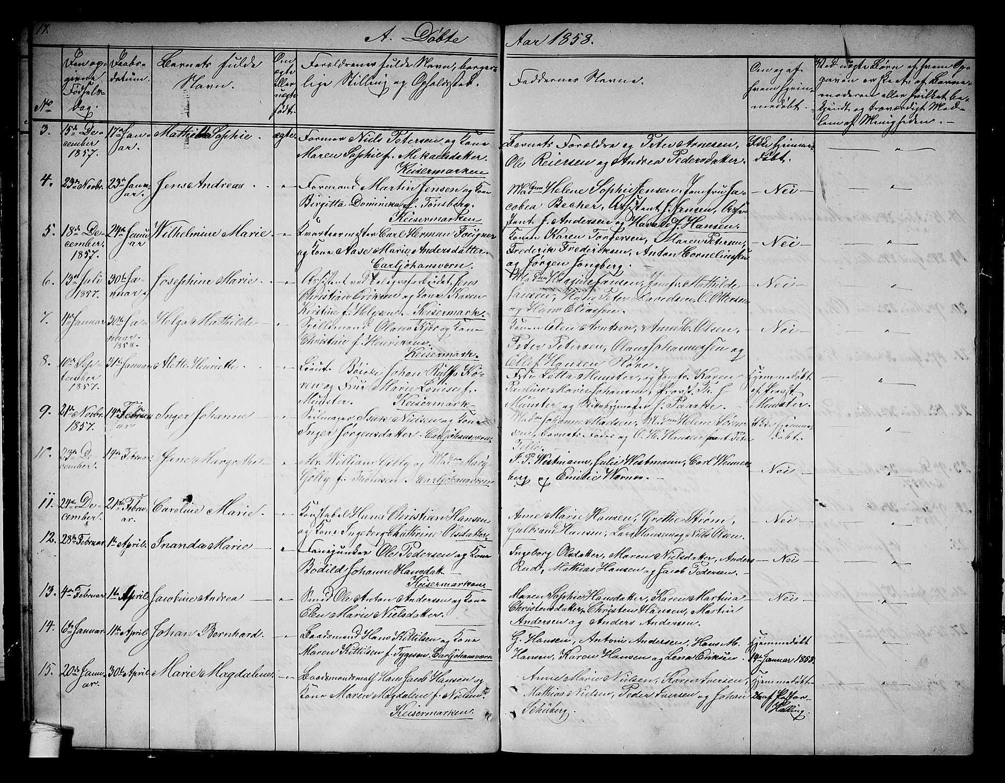 Horten kirkebøker, AV/SAKO-A-348/G/Ga/L0001: Parish register (copy) no. 1, 1855-1863, p. 17