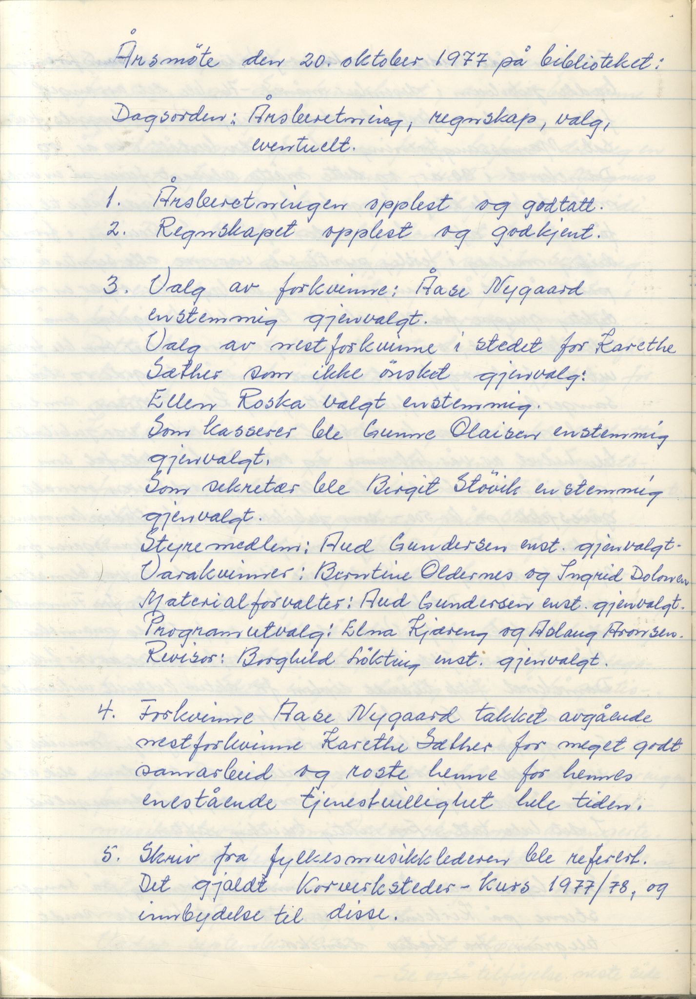 Vadsø damekor, FMFB/A-1049/A/Aa/L0003: Møtebok, 1964-1983