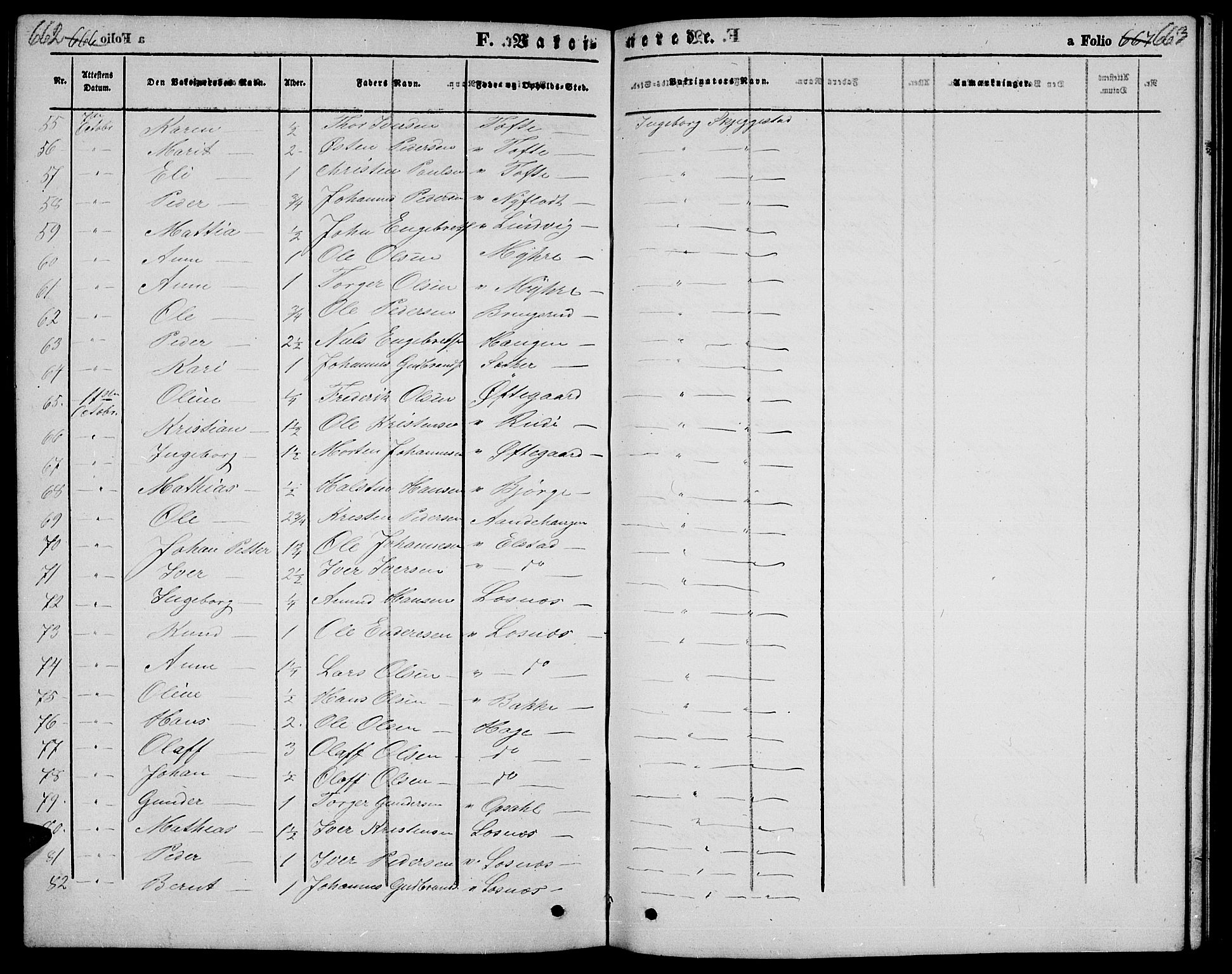 Ringebu prestekontor, AV/SAH-PREST-082/H/Ha/Hab/L0003: Parish register (copy) no. 3, 1854-1866, p. 662-663