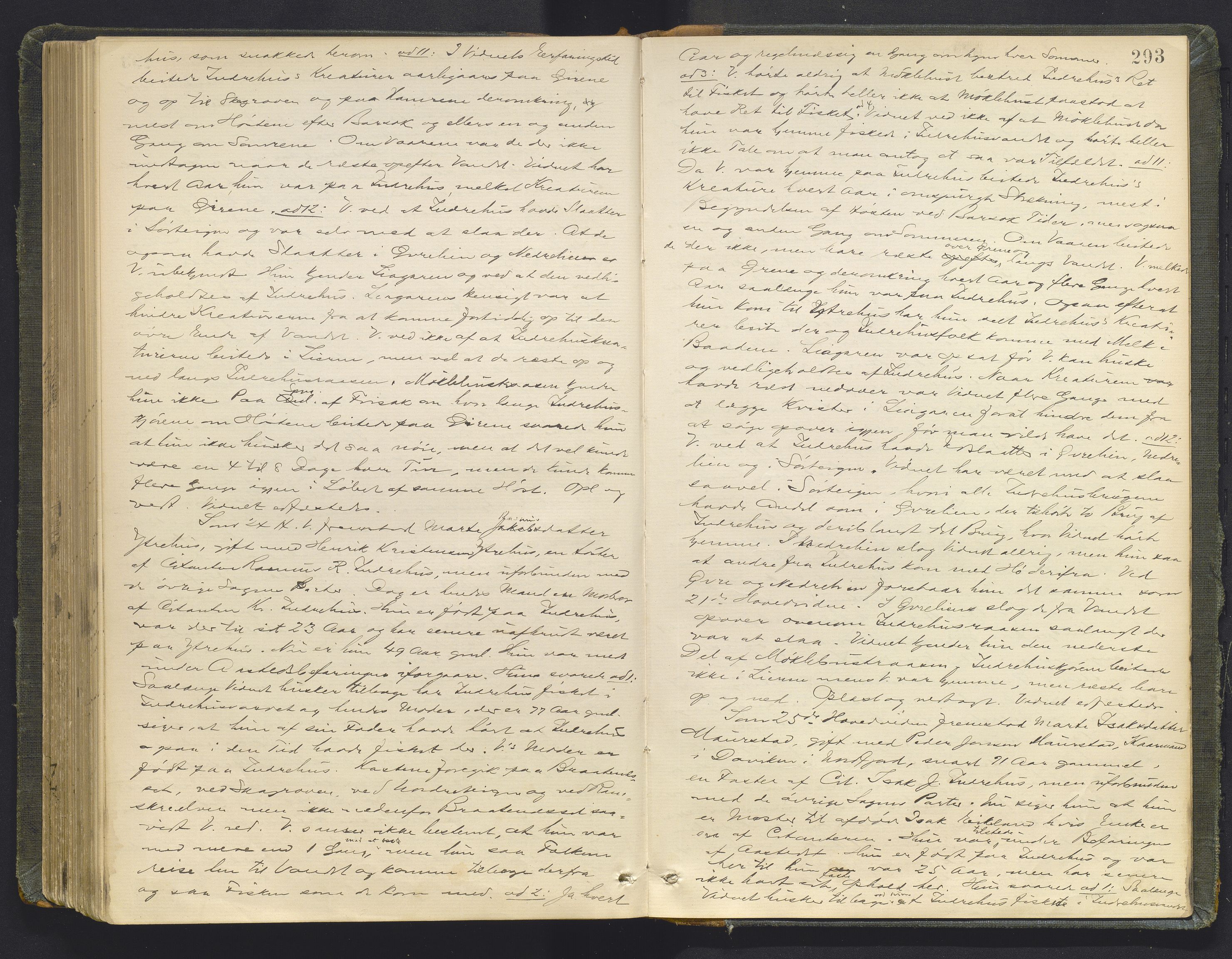 Sunnfjord tingrett, AV/SAB-A-3201/1/F/Fb/Fba/L0053: Ekstrarettsprotokoll, 1888-1897, p. 292b-293a