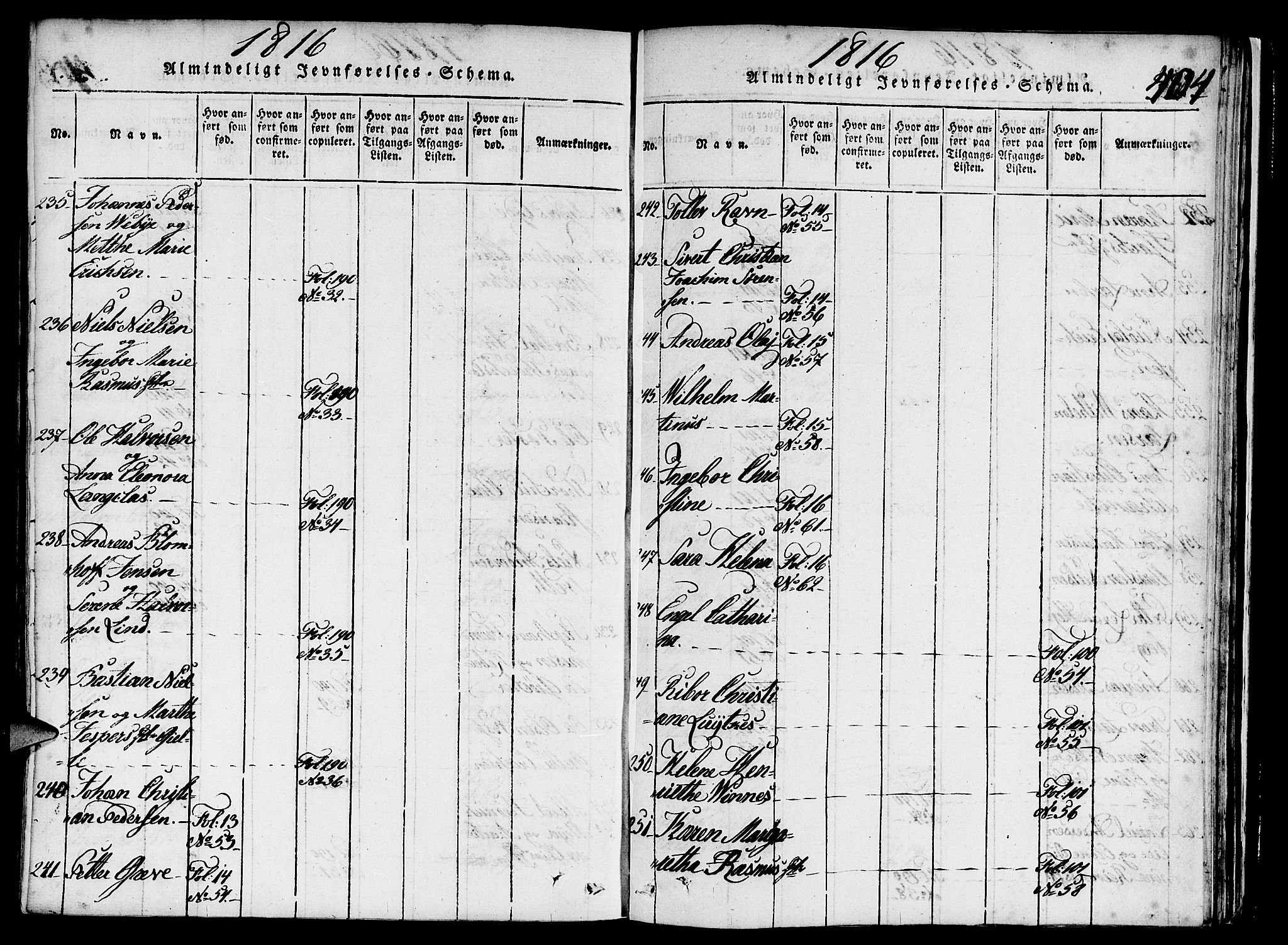 Nykirken Sokneprestembete, AV/SAB-A-77101/H/Haa/L0011: Parish register (official) no. A 11, 1816-1821, p. 404