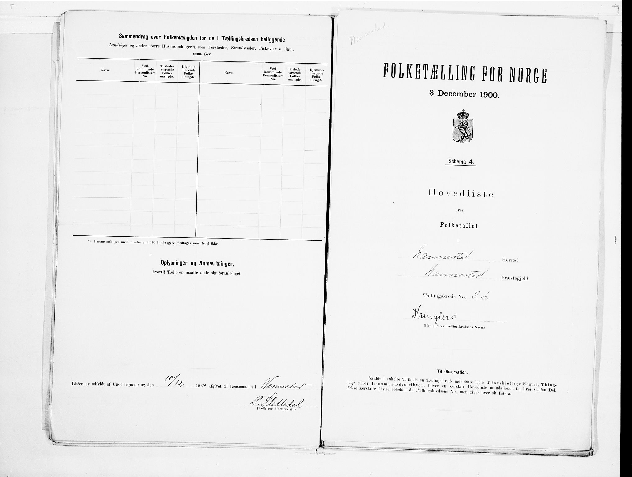 SAO, 1900 census for Nannestad, 1900, p. 14