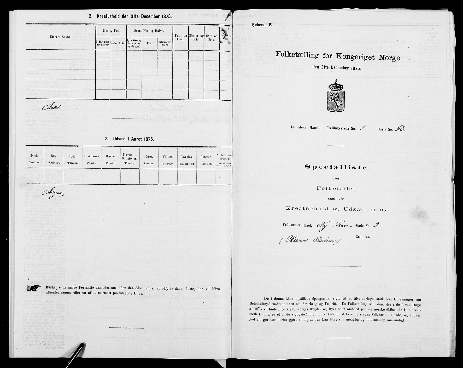 SAK, 1875 census for 1002B Mandal/Mandal, 1875, p. 153