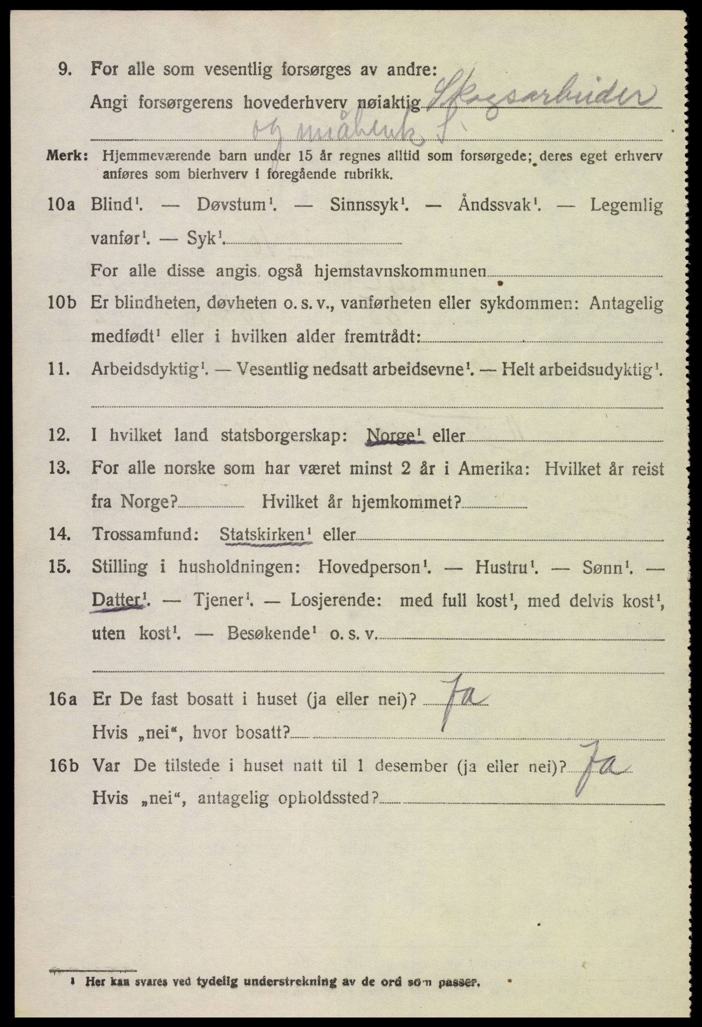 SAH, 1920 census for Stange, 1920, p. 19740