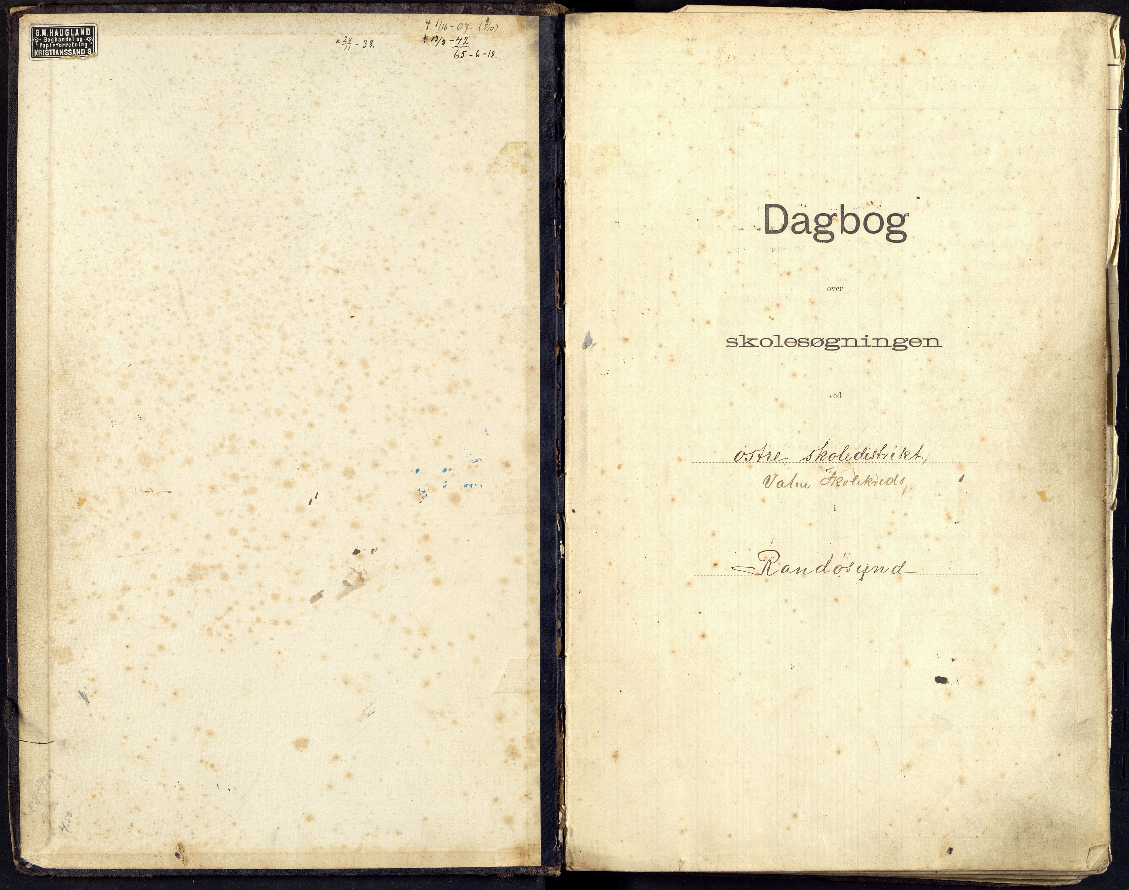 Randesund kommune - Vatne Skolekrets, ARKSOR/1001RA557/I/L0001/0002: Fraværsdagbøker / Fraværsdagbok (også Sodefjed skole), 1904-1924