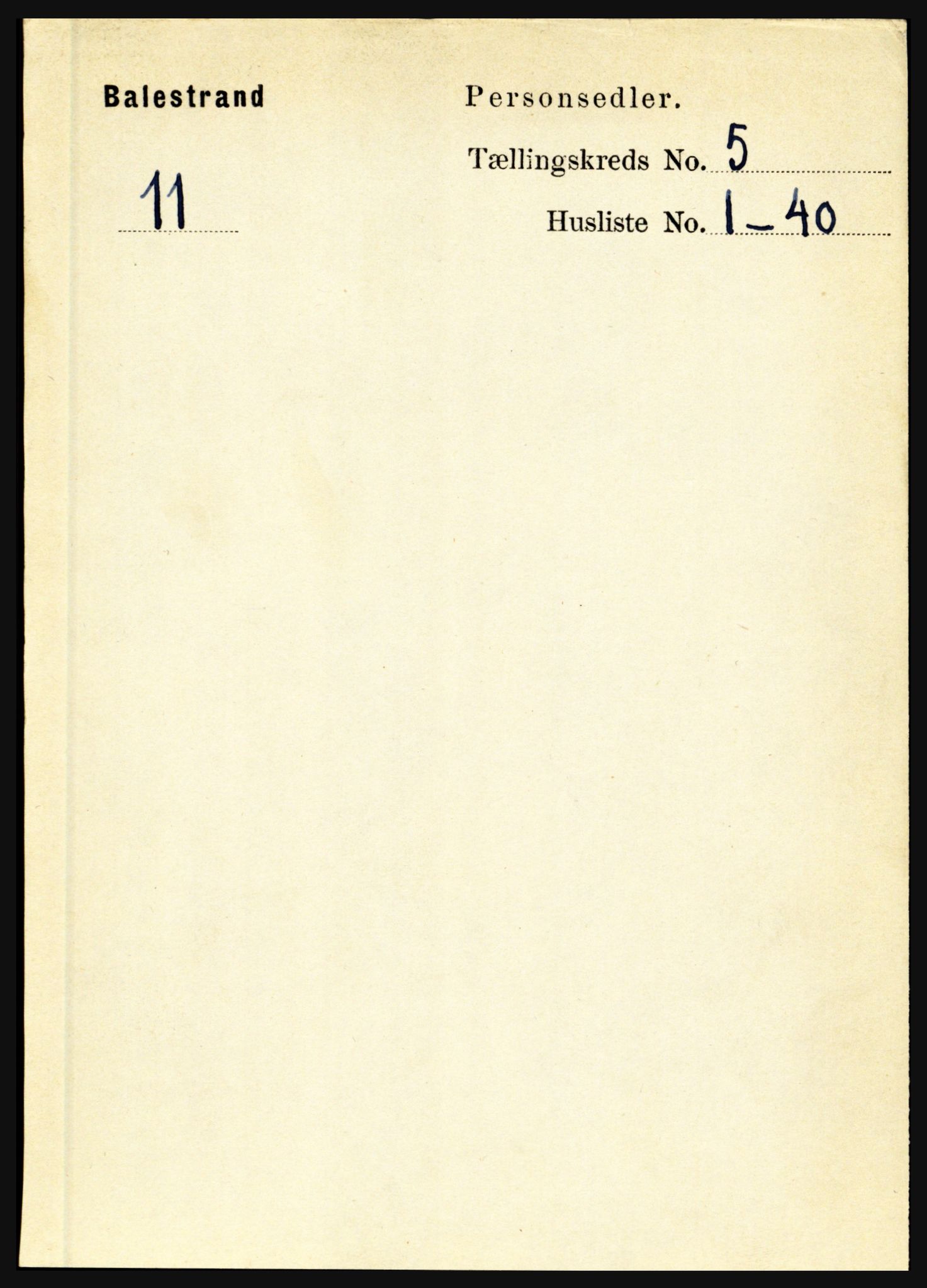 RA, 1891 census for 1418 Balestrand, 1891, p. 1110