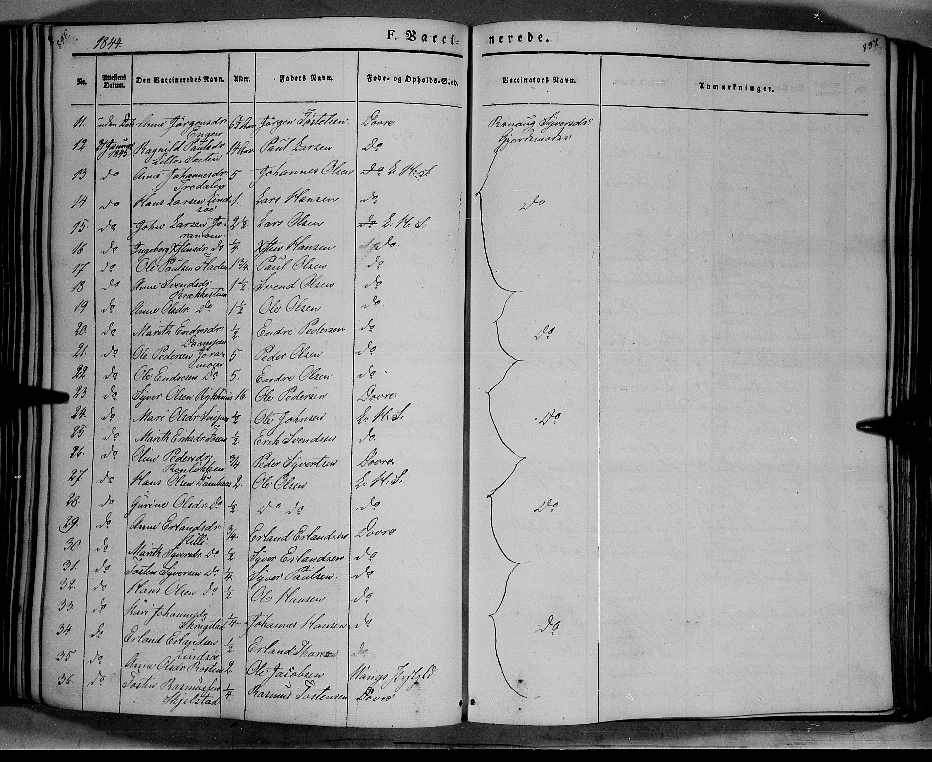 Lesja prestekontor, AV/SAH-PREST-068/H/Ha/Haa/L0006: Parish register (official) no. 6B, 1843-1854, p. 896-897