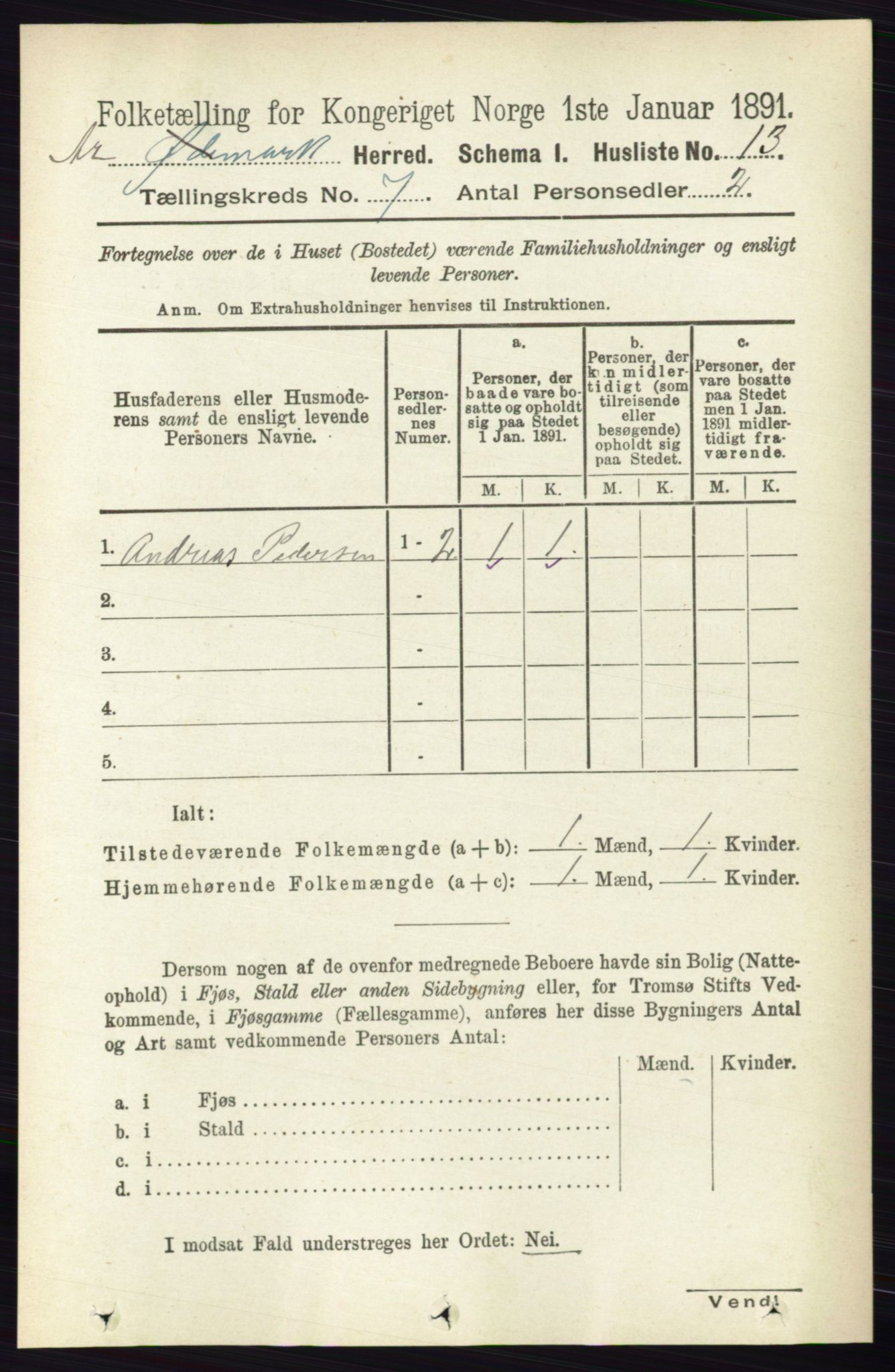 RA, 1891 census for 0118 Aremark, 1891, p. 3774