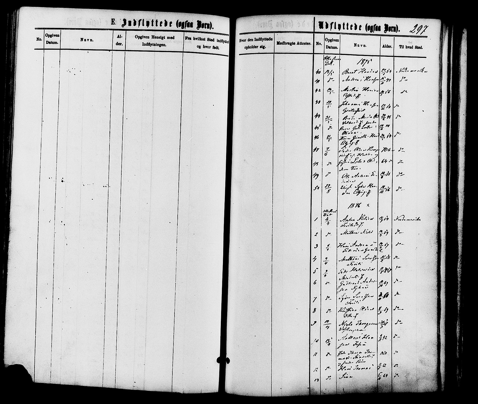 Nordre Land prestekontor, SAH/PREST-124/H/Ha/Haa/L0002: Parish register (official) no. 2, 1872-1881, p. 297