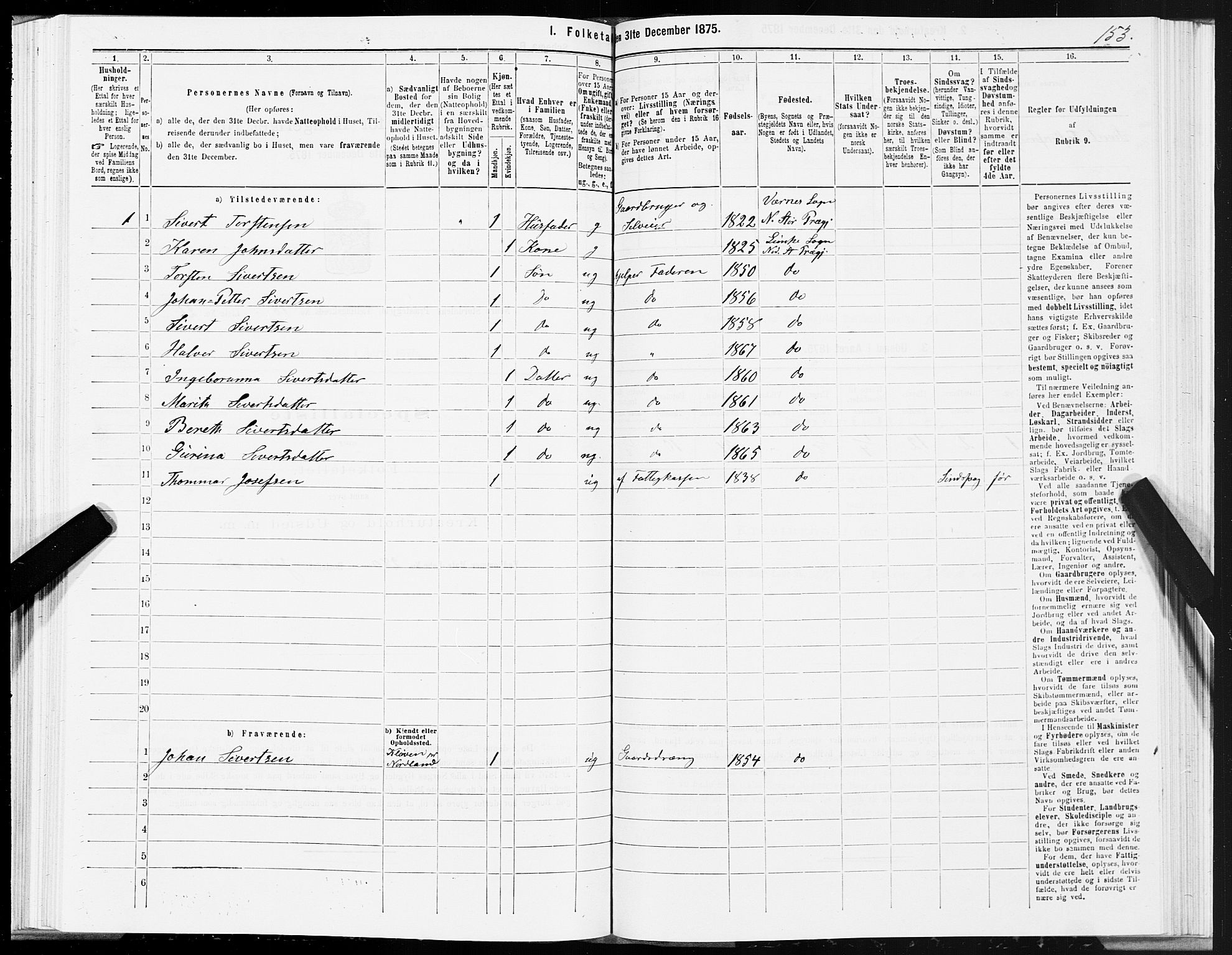 SAT, 1875 census for 1714P Nedre Stjørdal, 1875, p. 9153