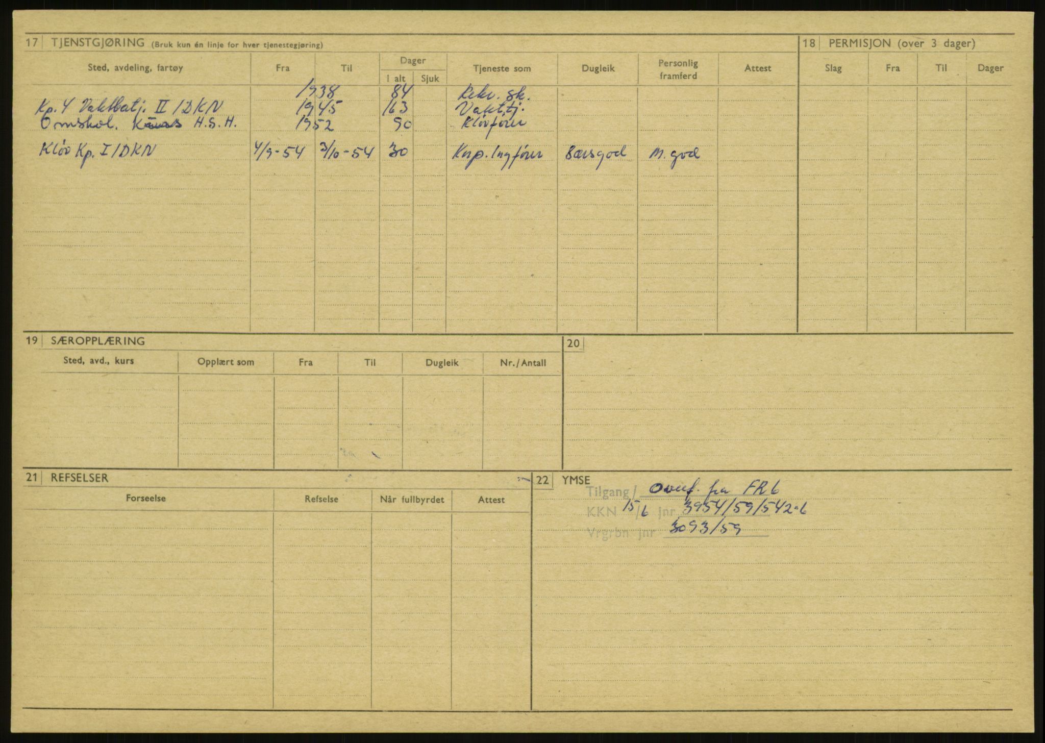 Forsvaret, Varanger bataljon, AV/RA-RAFA-2258/1/D/L0446: Rulleblad for menige født 1917-1919, 1917-1919, p. 59