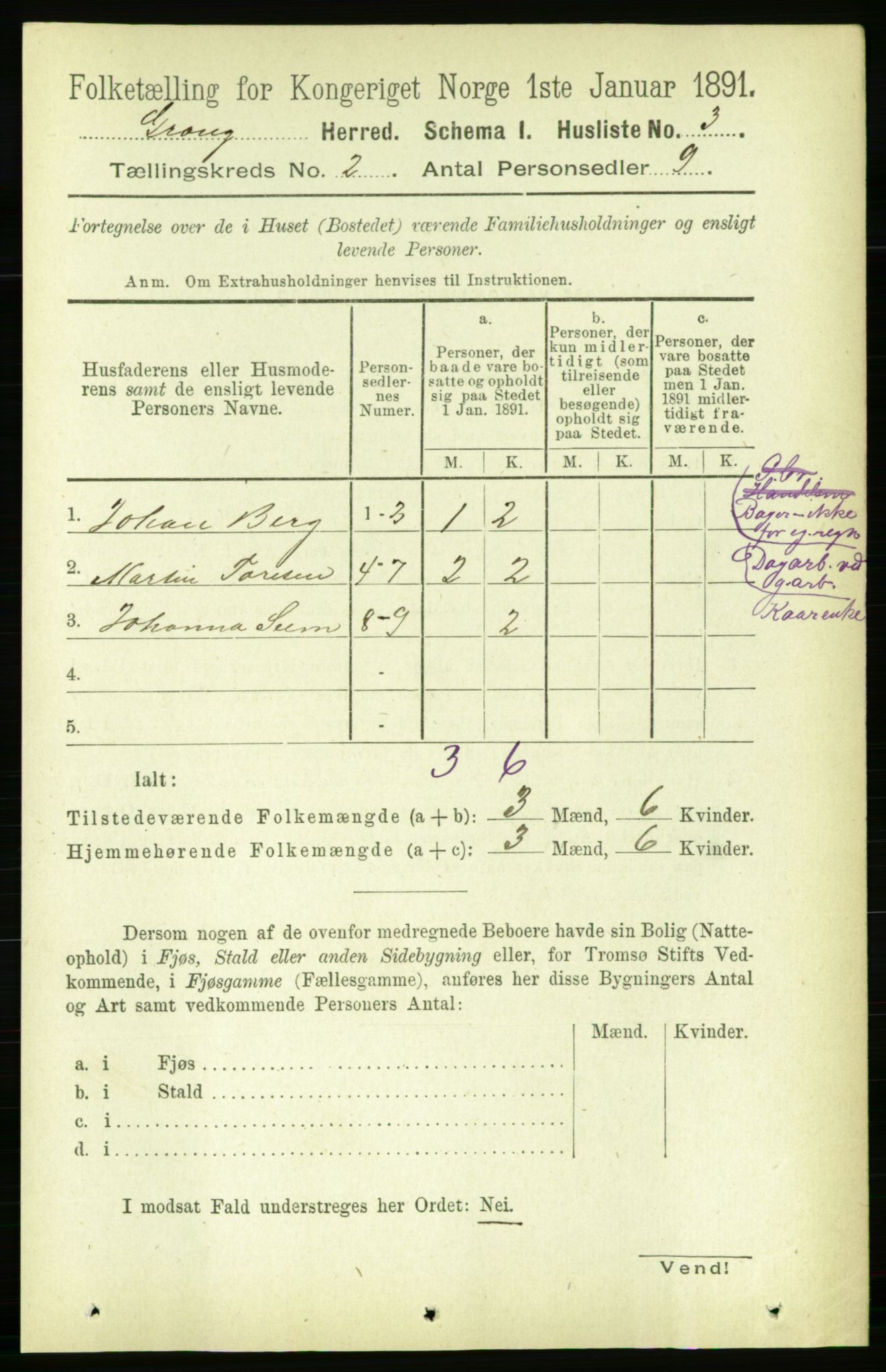 RA, 1891 census for 1742 Grong, 1891, p. 672