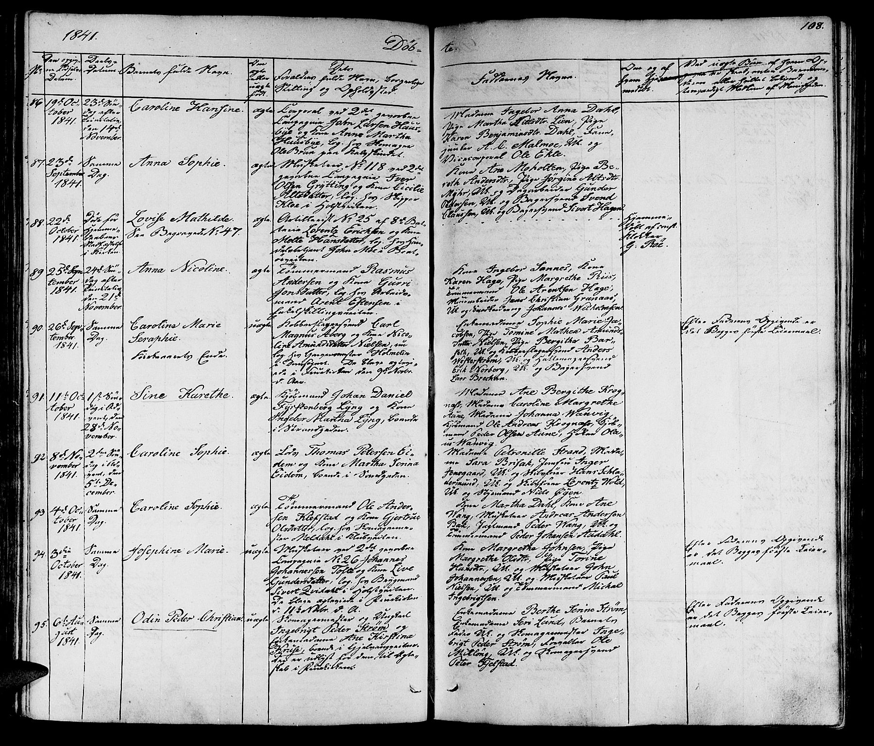 Ministerialprotokoller, klokkerbøker og fødselsregistre - Sør-Trøndelag, SAT/A-1456/602/L0136: Parish register (copy) no. 602C04, 1833-1845, p. 108