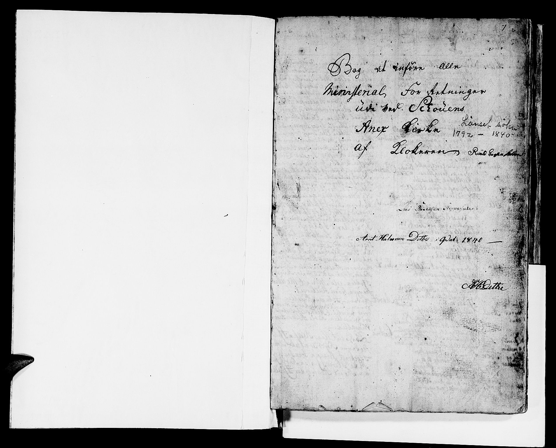 Ministerialprotokoller, klokkerbøker og fødselsregistre - Sør-Trøndelag, SAT/A-1456/679/L0921: Parish register (copy) no. 679C01, 1792-1840, p. 1