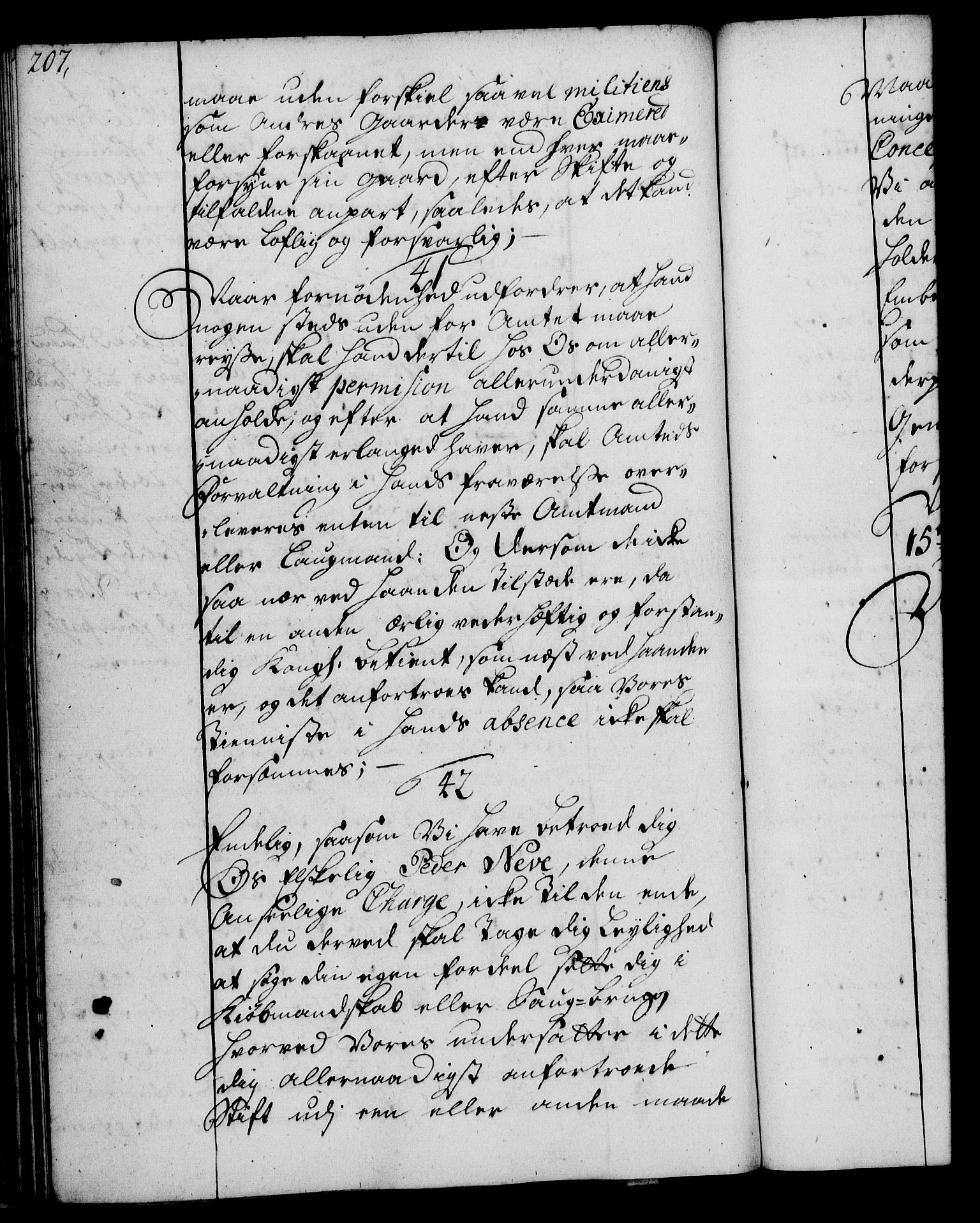 Rentekammeret, Kammerkanselliet, RA/EA-3111/G/Gg/Ggi/L0002: Norsk instruksjonsprotokoll med register (merket RK 53.35), 1729-1751, p. 207
