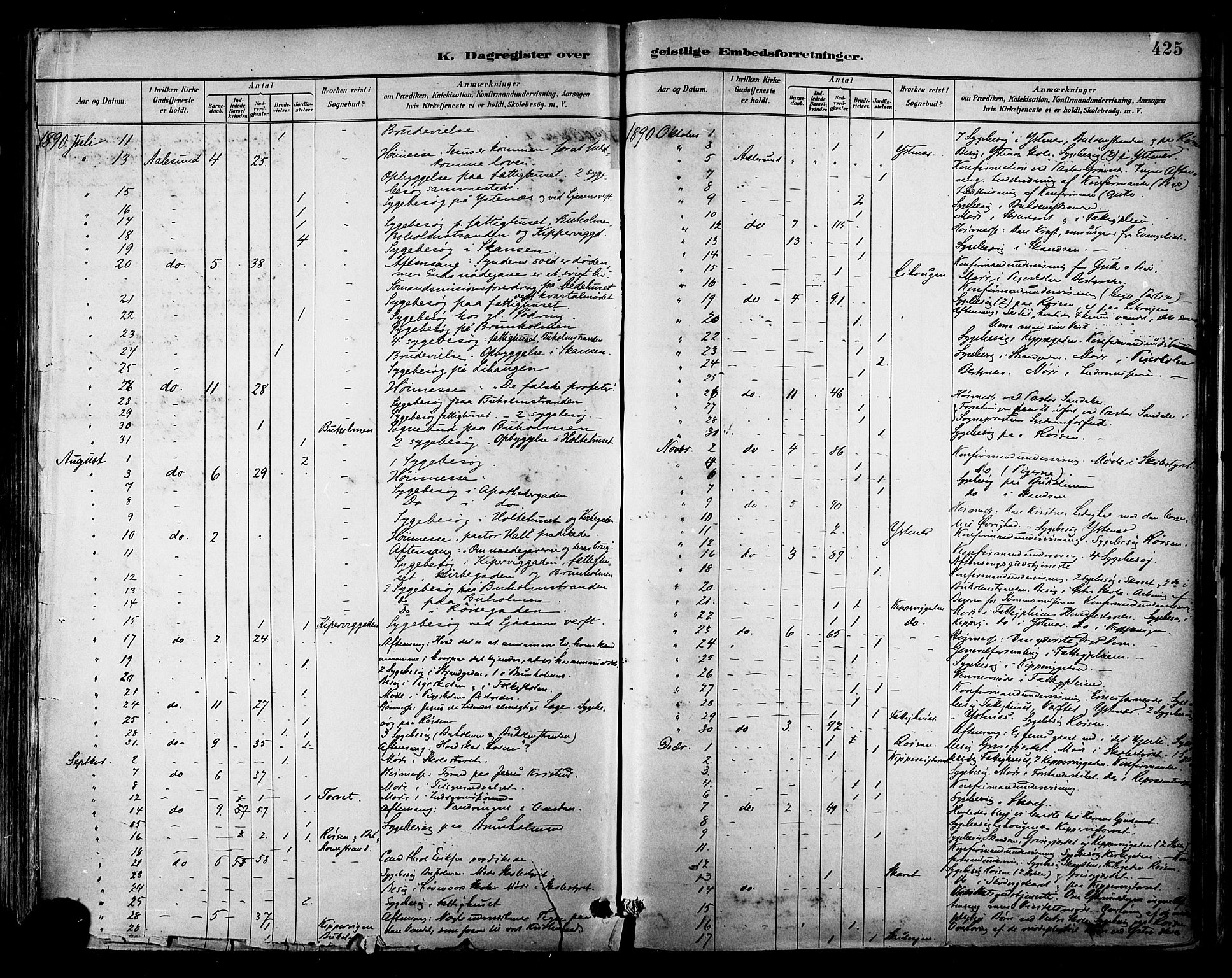 Ministerialprotokoller, klokkerbøker og fødselsregistre - Møre og Romsdal, AV/SAT-A-1454/529/L0455: Parish register (official) no. 529A05, 1885-1893, p. 425