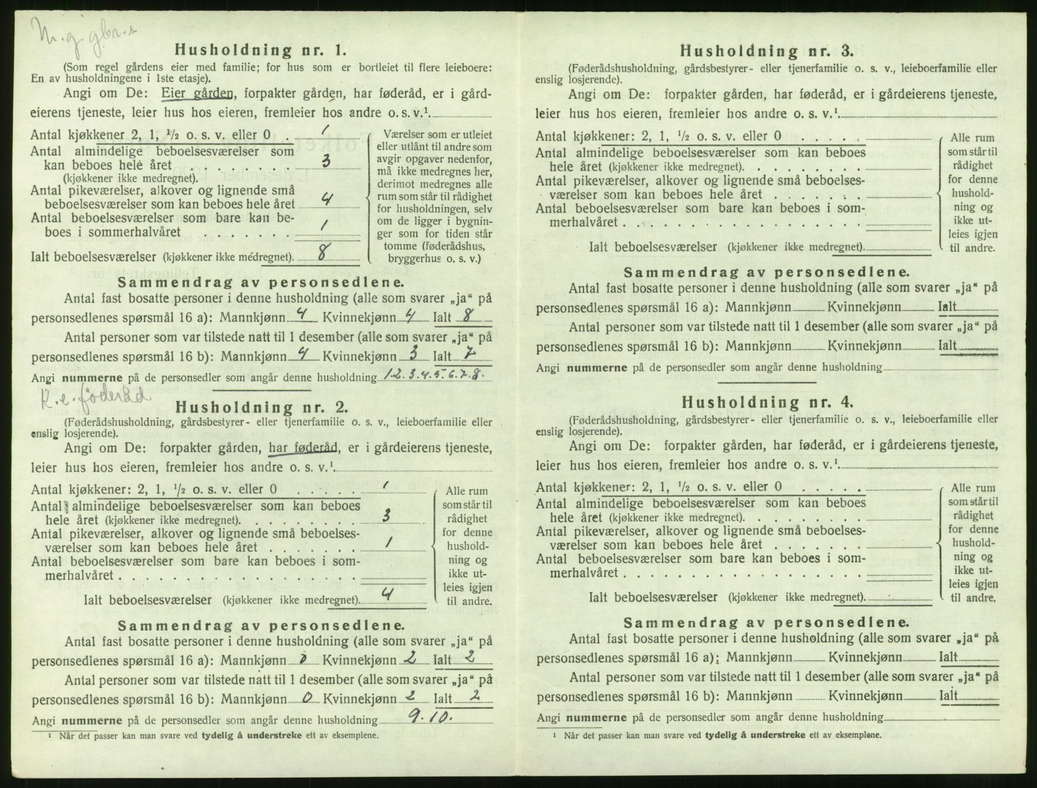 SAT, 1920 census for Grytten, 1920, p. 343