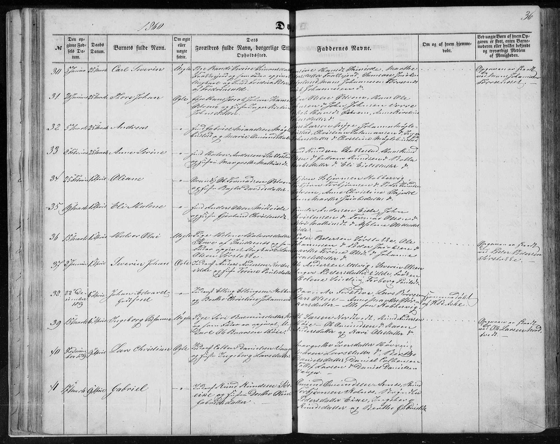 Avaldsnes sokneprestkontor, AV/SAST-A -101851/H/Ha/Haa/L0010: Parish register (official) no. A 10, 1857-1876, p. 36