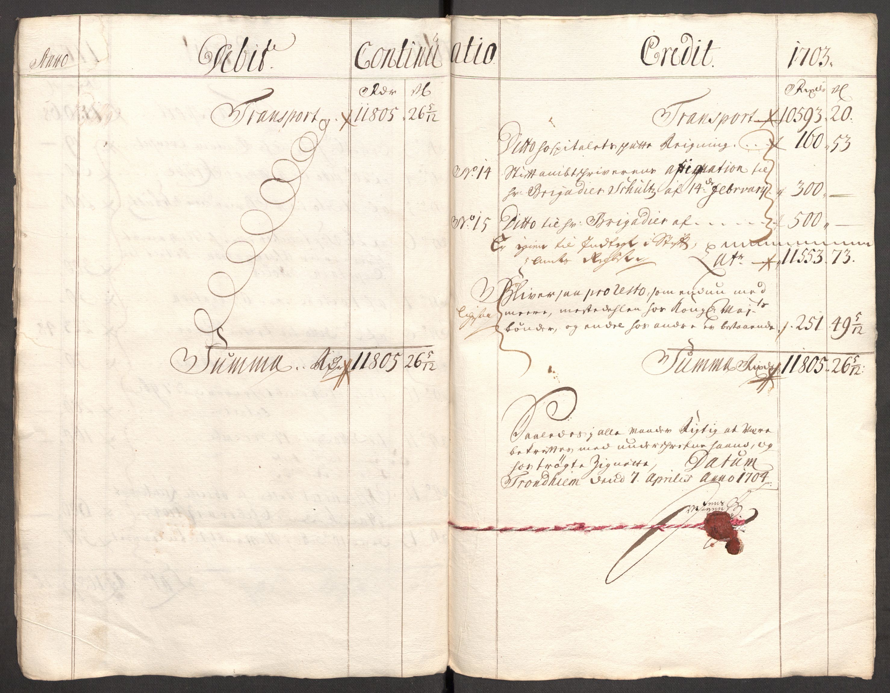 Rentekammeret inntil 1814, Reviderte regnskaper, Fogderegnskap, AV/RA-EA-4092/R62/L4194: Fogderegnskap Stjørdal og Verdal, 1703, p. 11