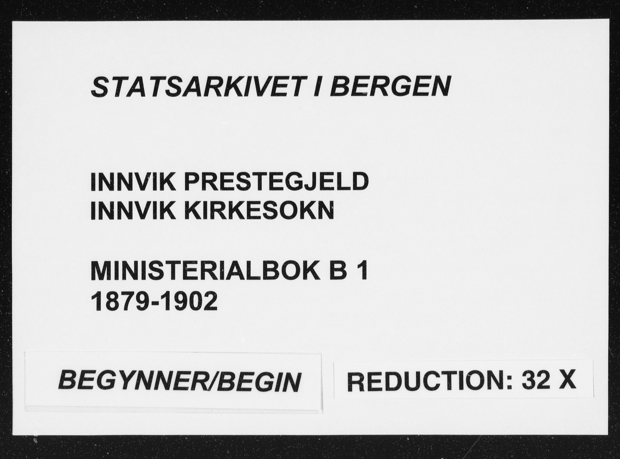 Innvik sokneprestembete, AV/SAB-A-80501: Parish register (official) no. B  1, 1879-1902