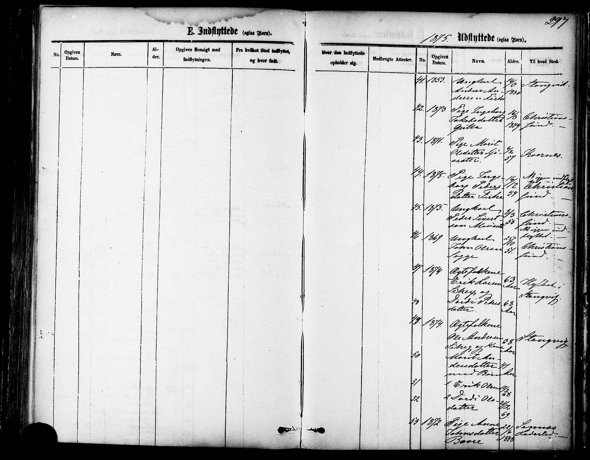 Ministerialprotokoller, klokkerbøker og fødselsregistre - Møre og Romsdal, AV/SAT-A-1454/595/L1046: Parish register (official) no. 595A08, 1874-1884, p. 297