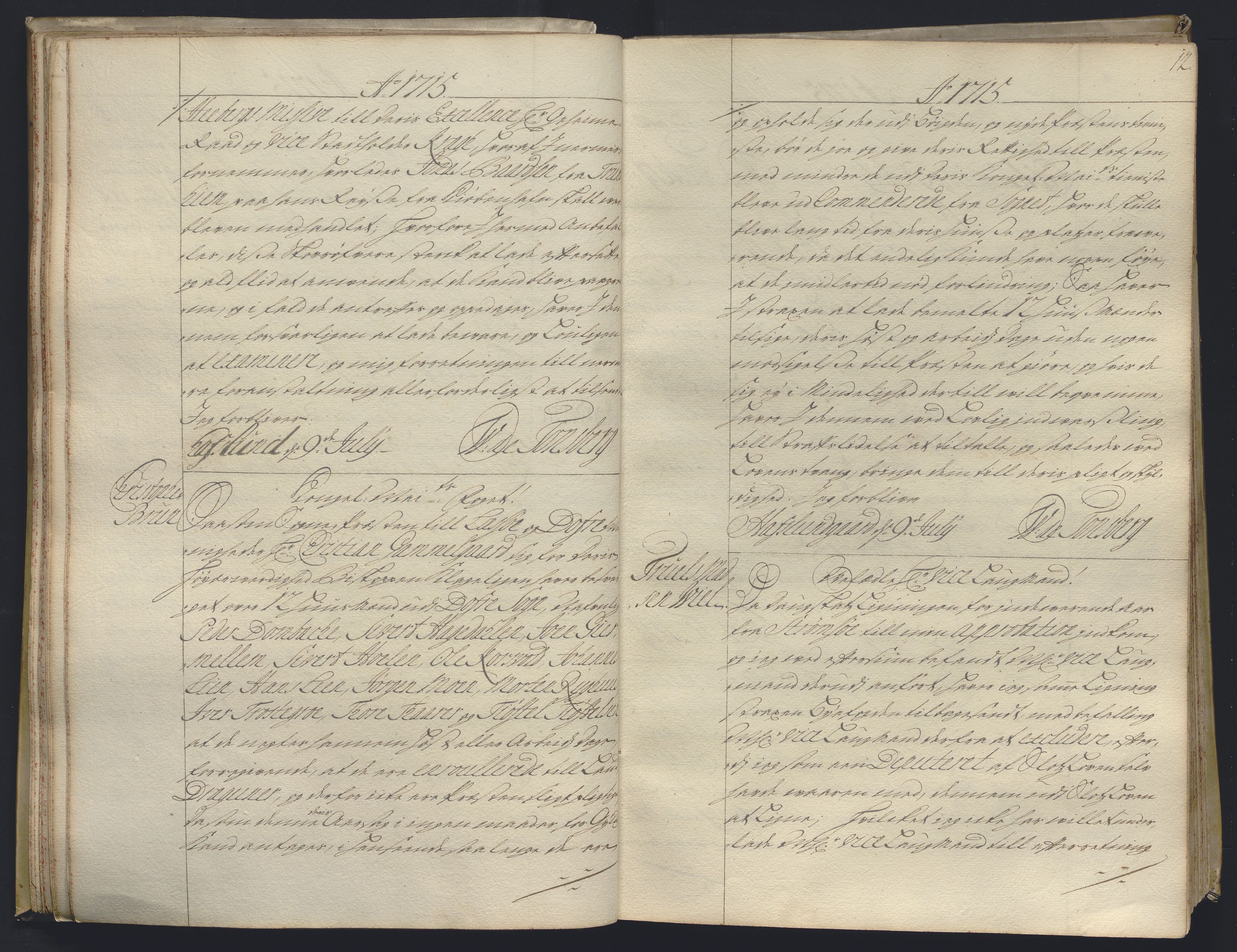 Kristiania stiftamt, AV/SAO-A-10386/B/Ba/L0004: Kopibok, 1715-1717, p. 11b-12a