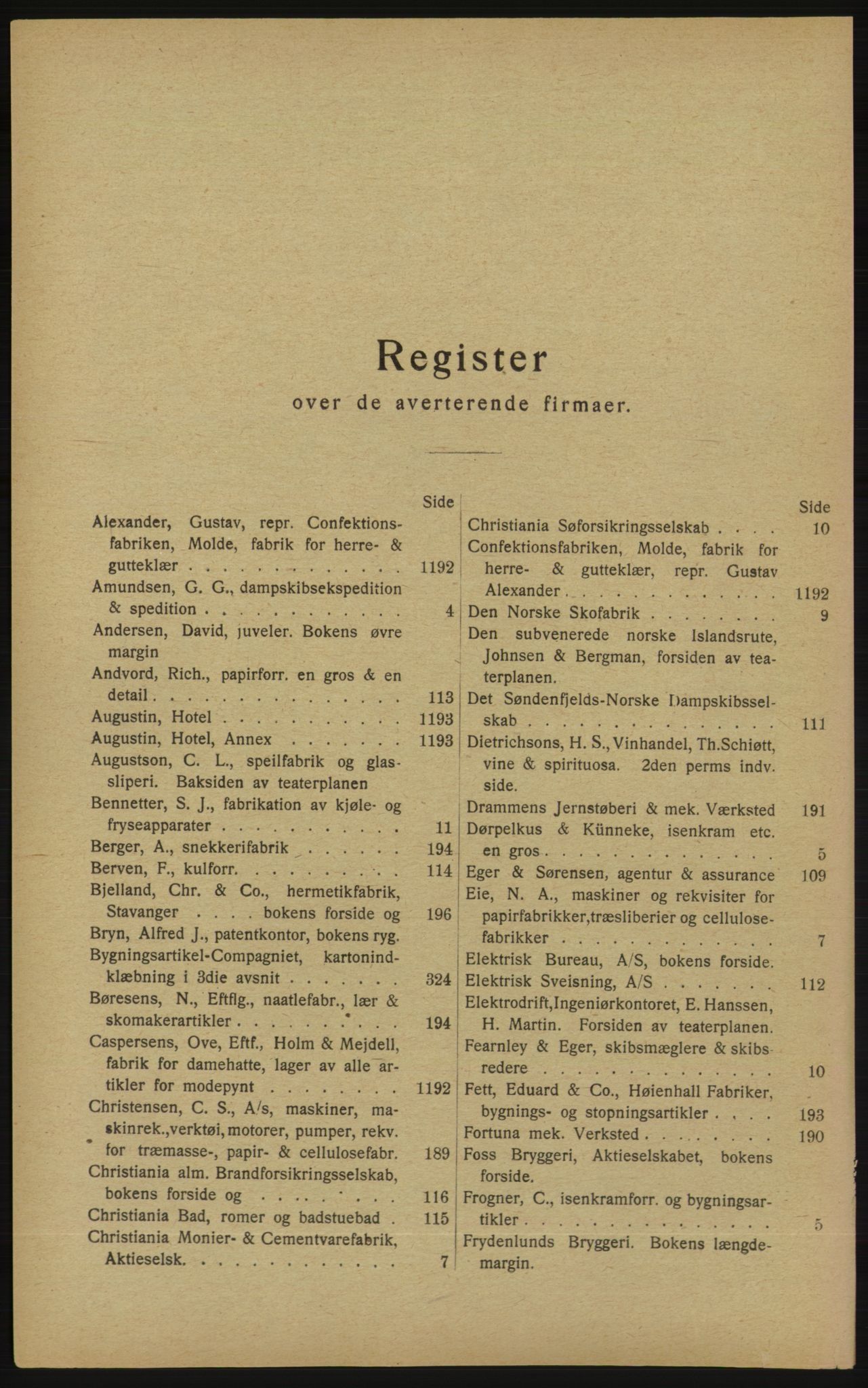 Kristiania/Oslo adressebok, PUBL/-, 1913, p. 18