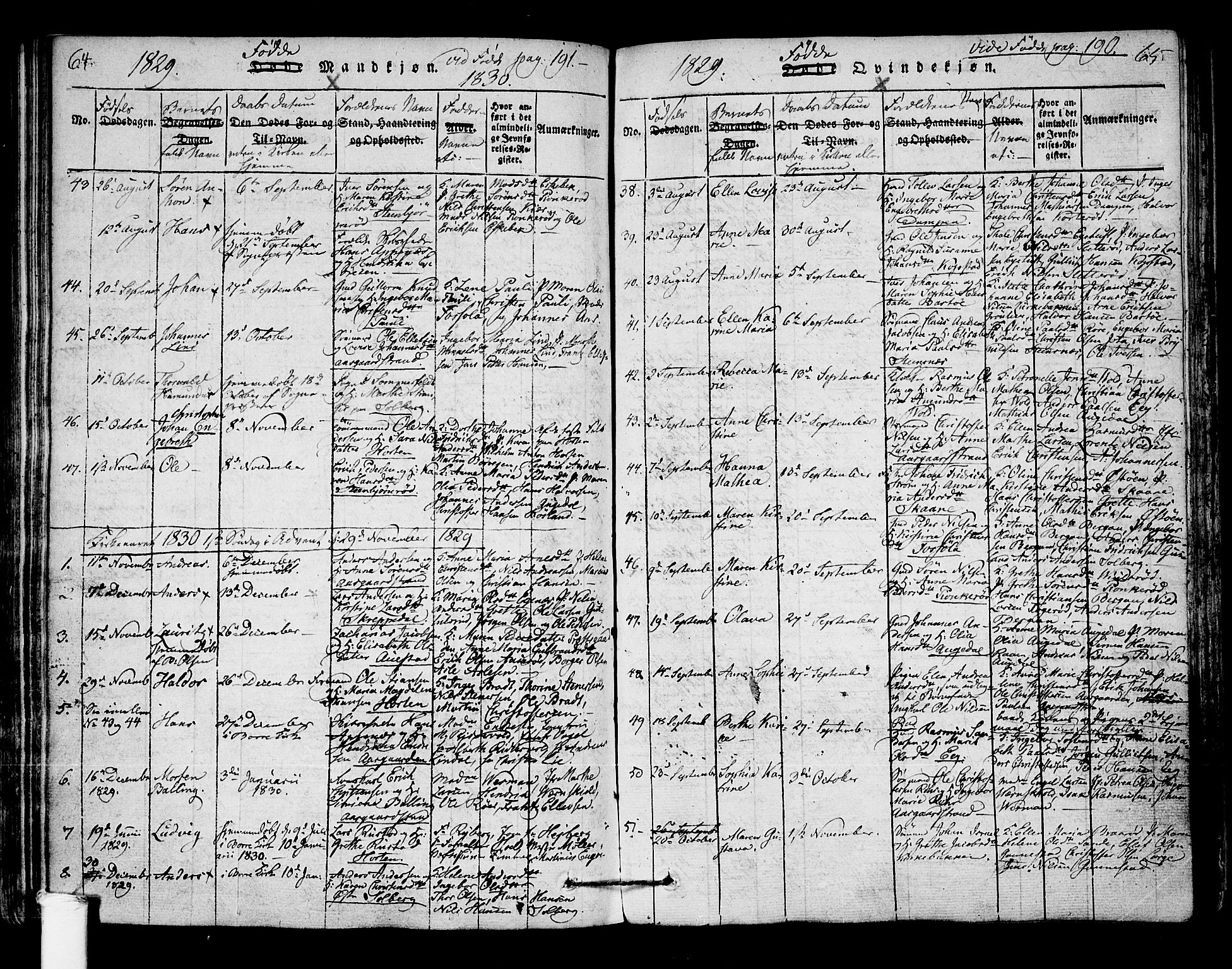 Borre kirkebøker, SAKO/A-338/F/Fa/L0004: Parish register (official) no. I 4, 1815-1845, p. 64-65