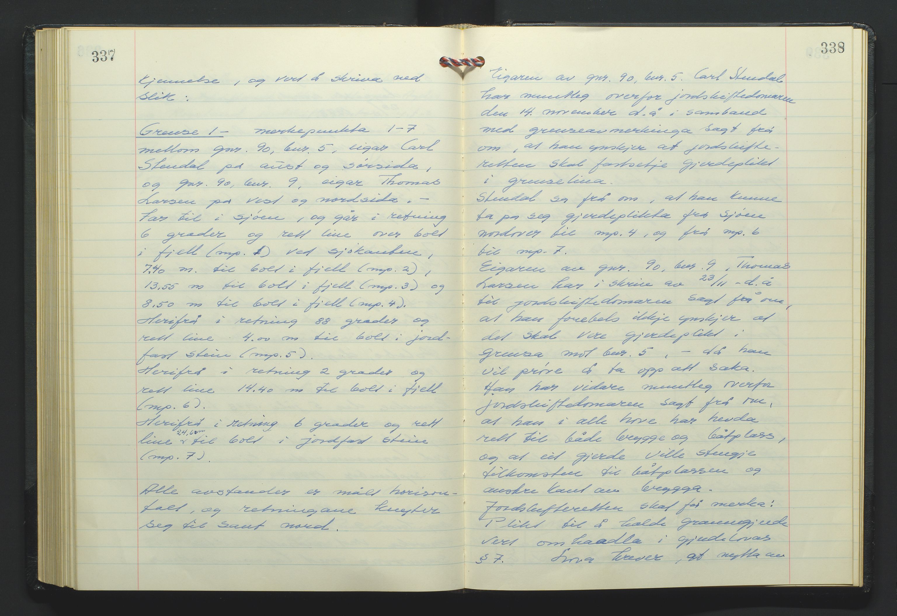 Marnar jordskifterett, AV/SAK-1541-0006/F/Fa/L0004: Jordskifterettsbok Kristiansand domssokn (Kr4), 1969-1974, p. 337-338
