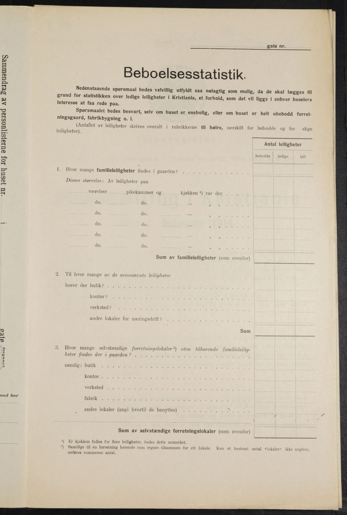 OBA, Municipal Census 1914 for Kristiania, 1914, p. 57454