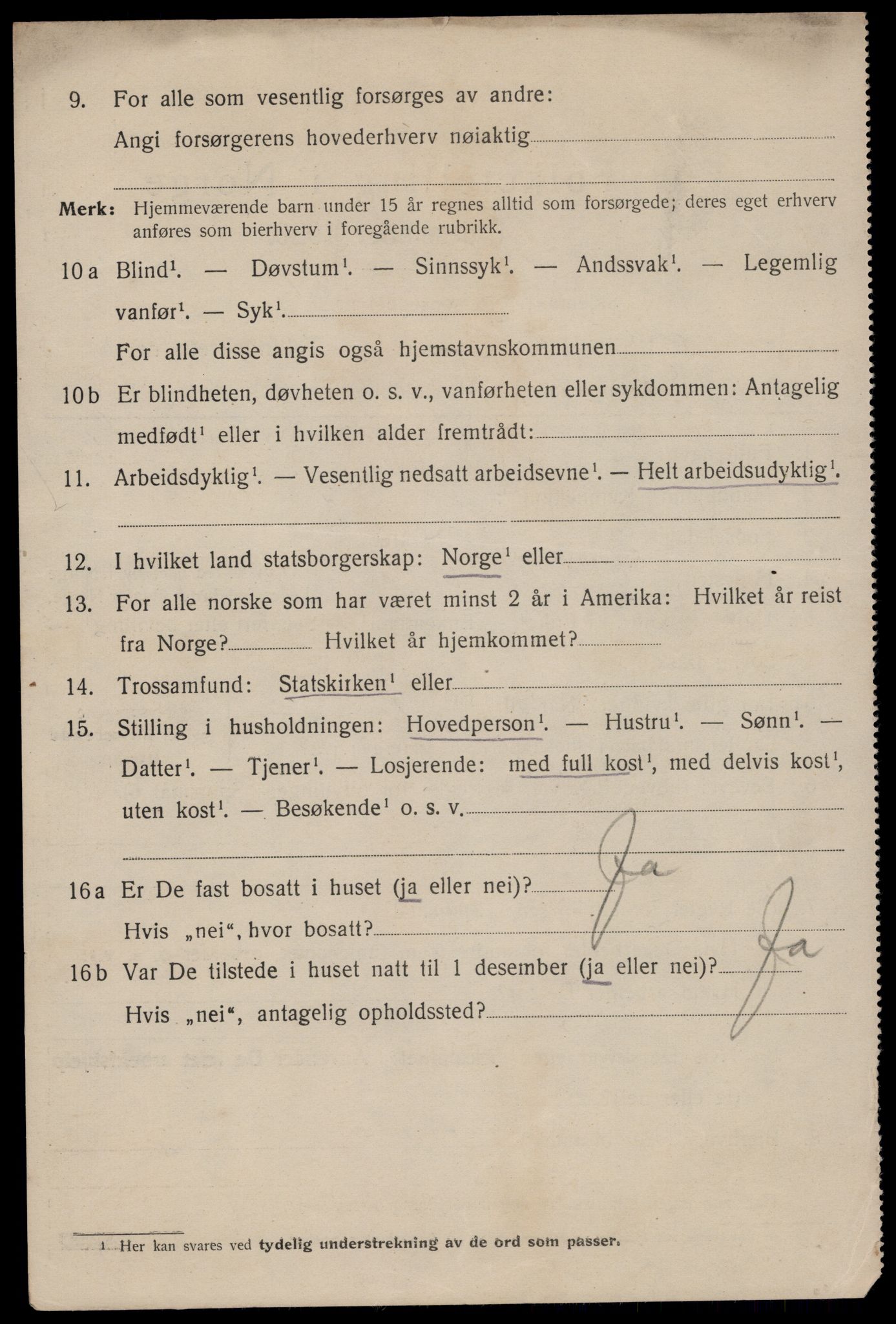 SAST, 1920 census for Egersund town, 1920, p. 6329