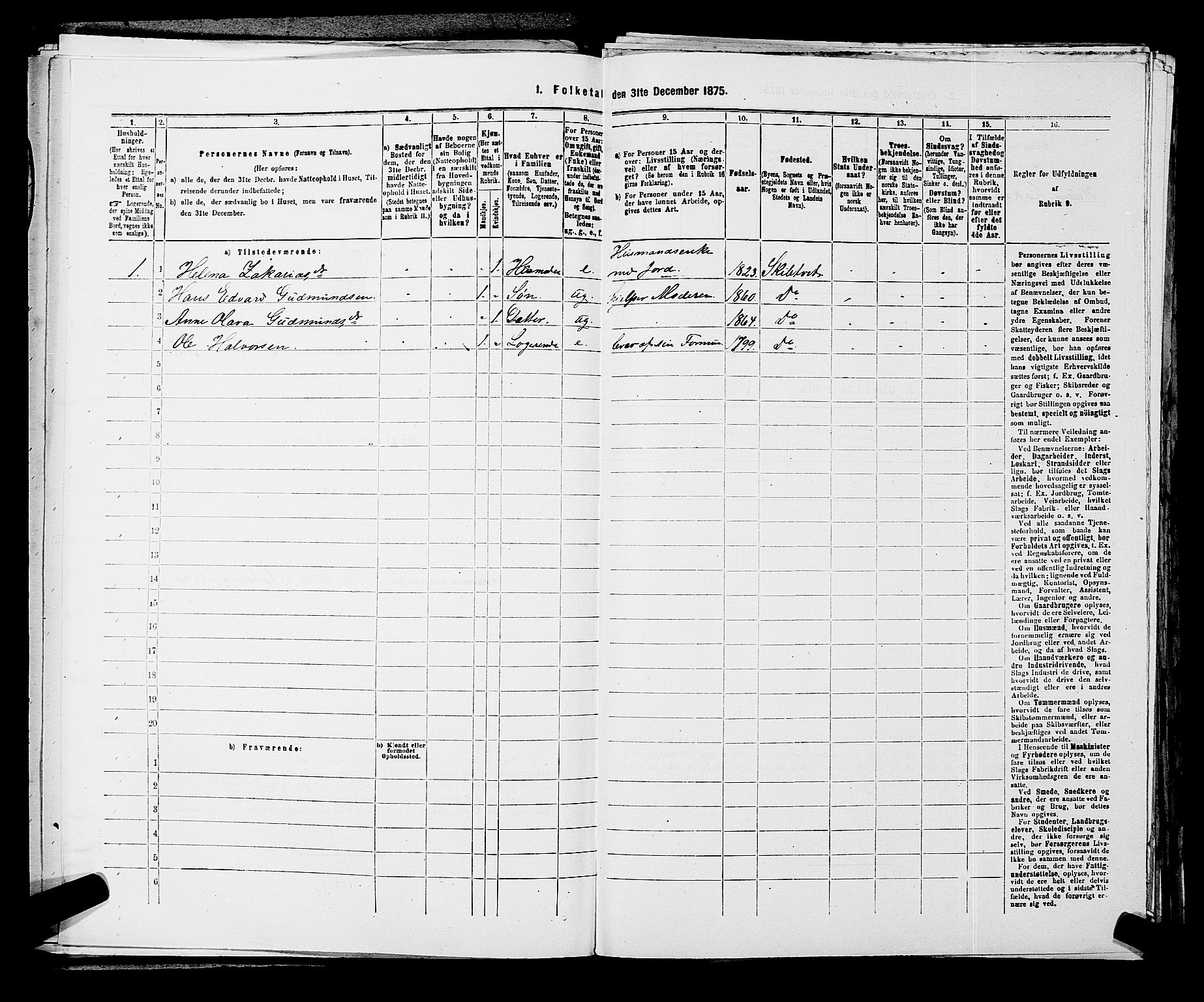 RA, 1875 census for 0127P Skiptvet, 1875, p. 497