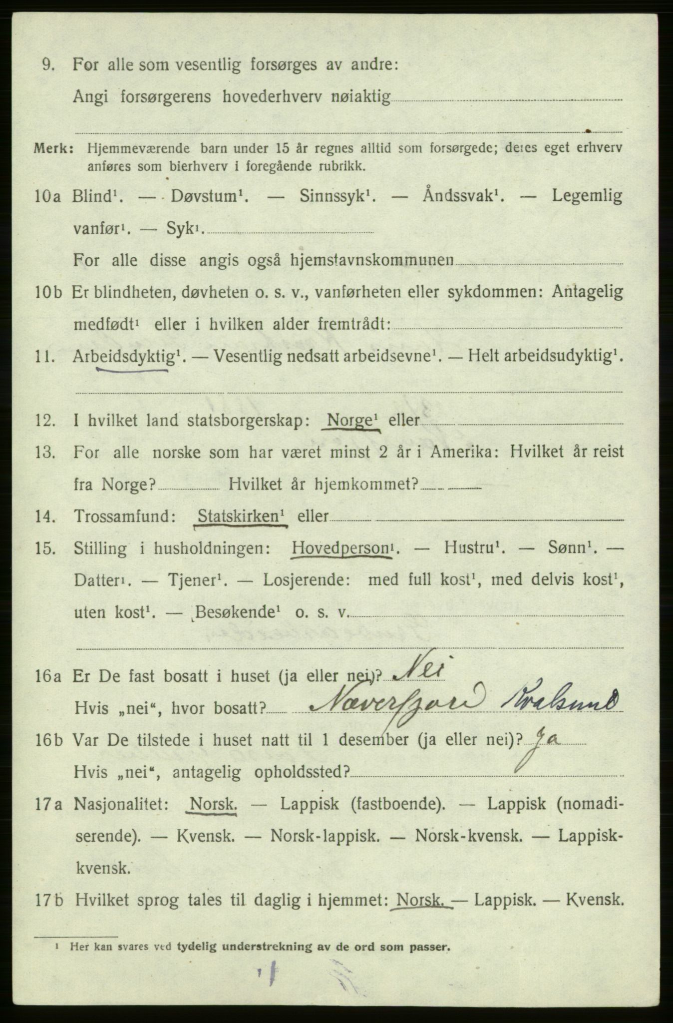 SATØ, 1920 census for , 1920, p. 473