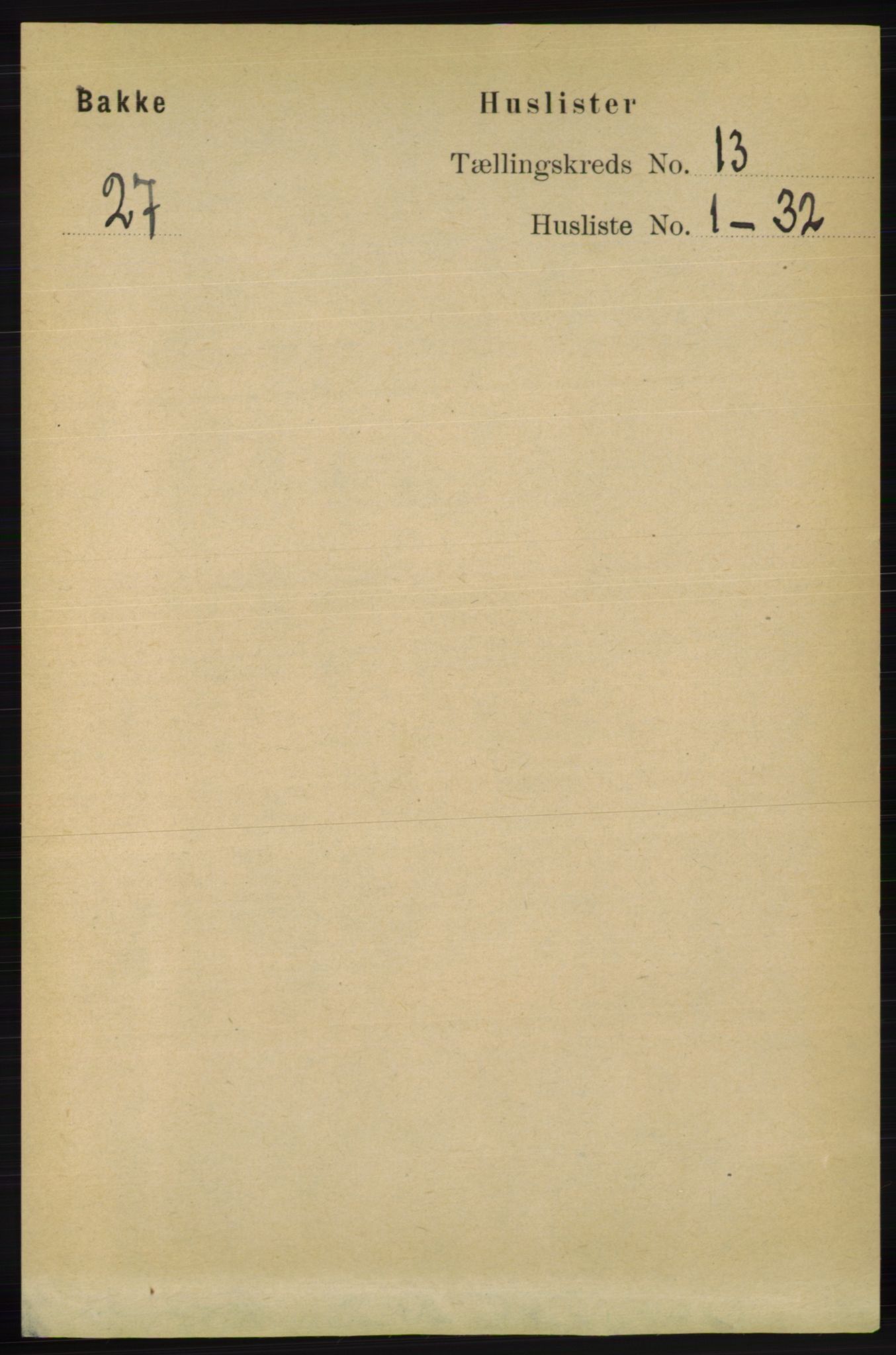 RA, 1891 census for 1045 Bakke, 1891, p. 2668