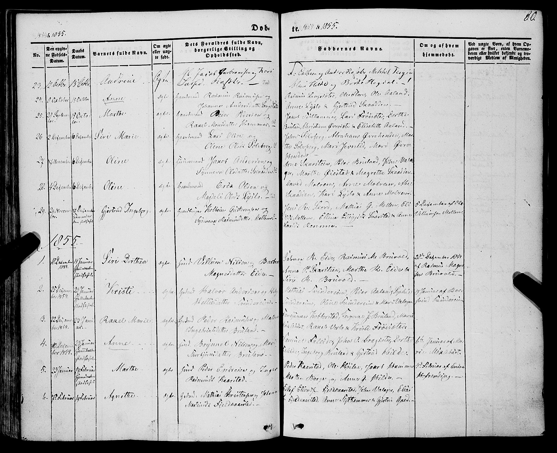 Innvik sokneprestembete, AV/SAB-A-80501: Parish register (official) no. A 5, 1847-1865, p. 80