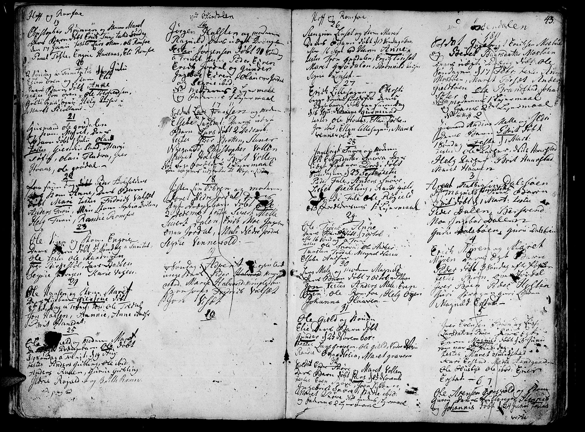Ministerialprotokoller, klokkerbøker og fødselsregistre - Møre og Romsdal, SAT/A-1454/590/L1008: Parish register (official) no. 590A02, 1794-1820, p. 43