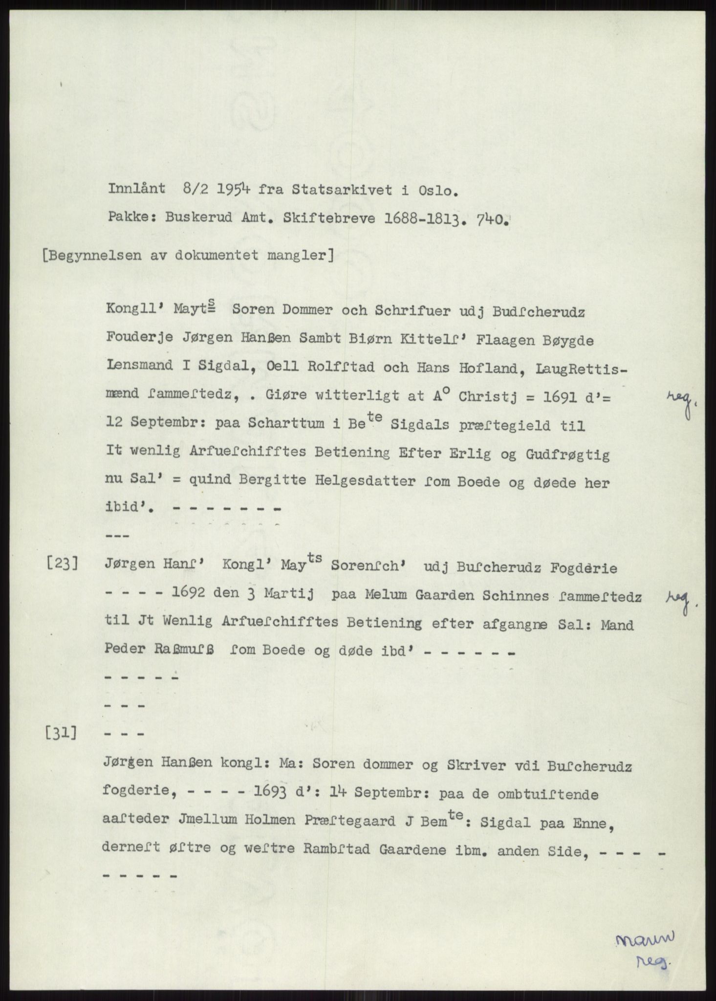 Samlinger til kildeutgivelse, Diplomavskriftsamlingen, AV/RA-EA-4053/H/Ha, p. 897