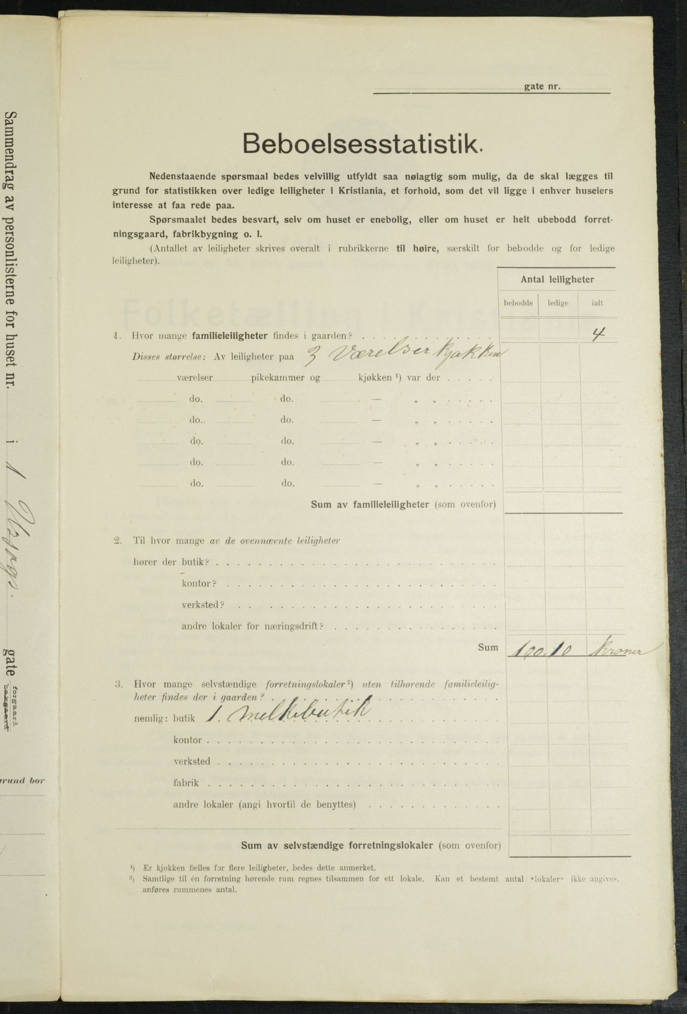 OBA, Municipal Census 1914 for Kristiania, 1914, p. 2541