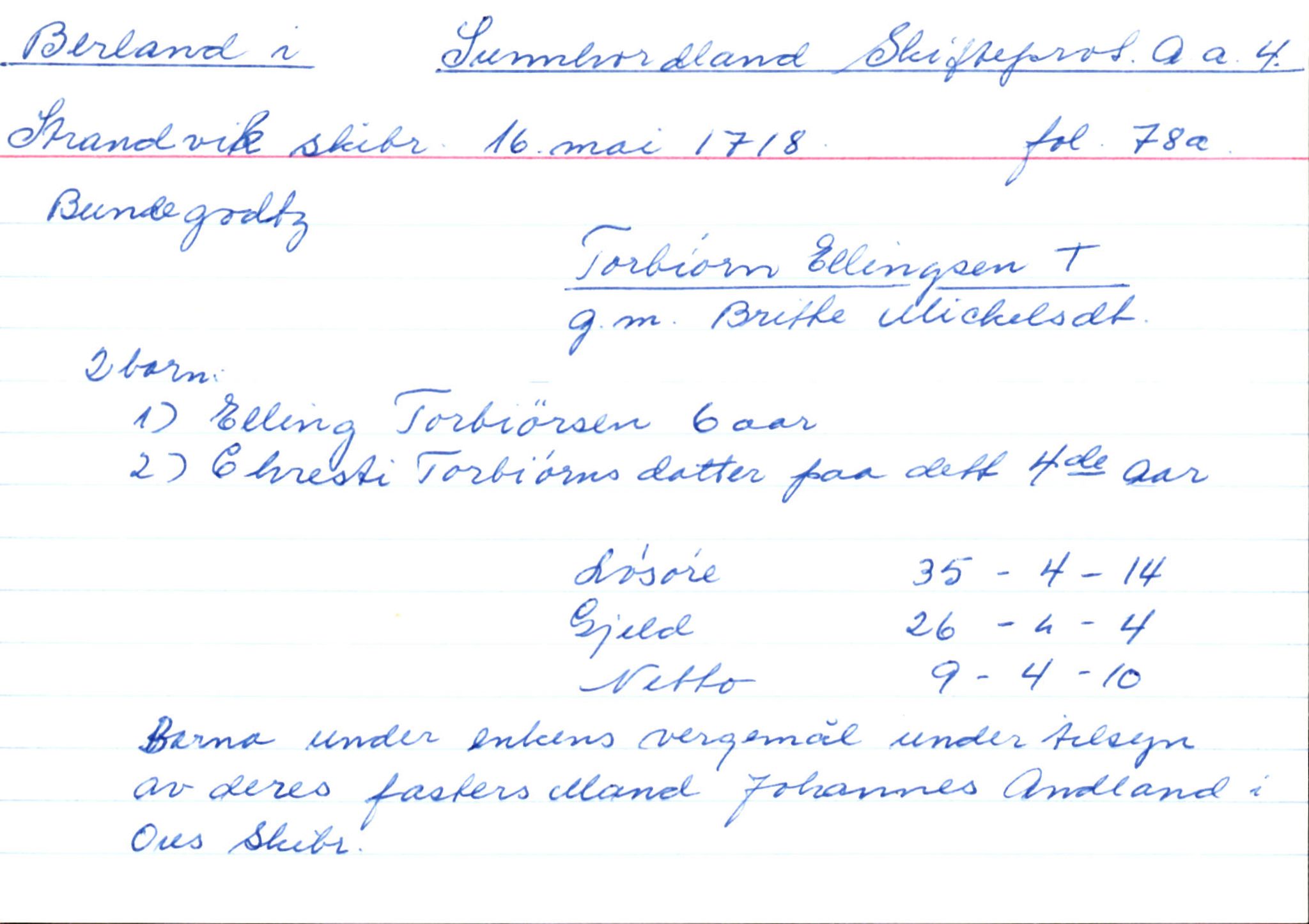 Skiftekort ved Statsarkivet i Bergen, SAB/SKIFTEKORT/004/L0003: Skifteprotokoll nr. 4, 1717-1722, p. 476