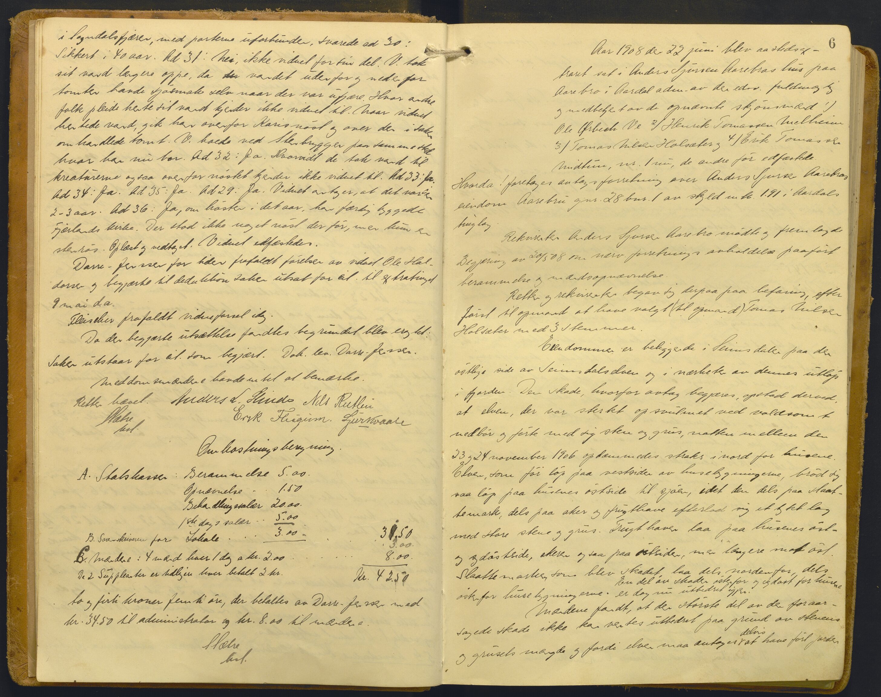 Indre Sogn tingrett, AV/SAB-A-3301/1/F/Fb/Fba/L0014: Sivile og offentlege saker, Bb 10, 1907-1922, p. 5b-6a