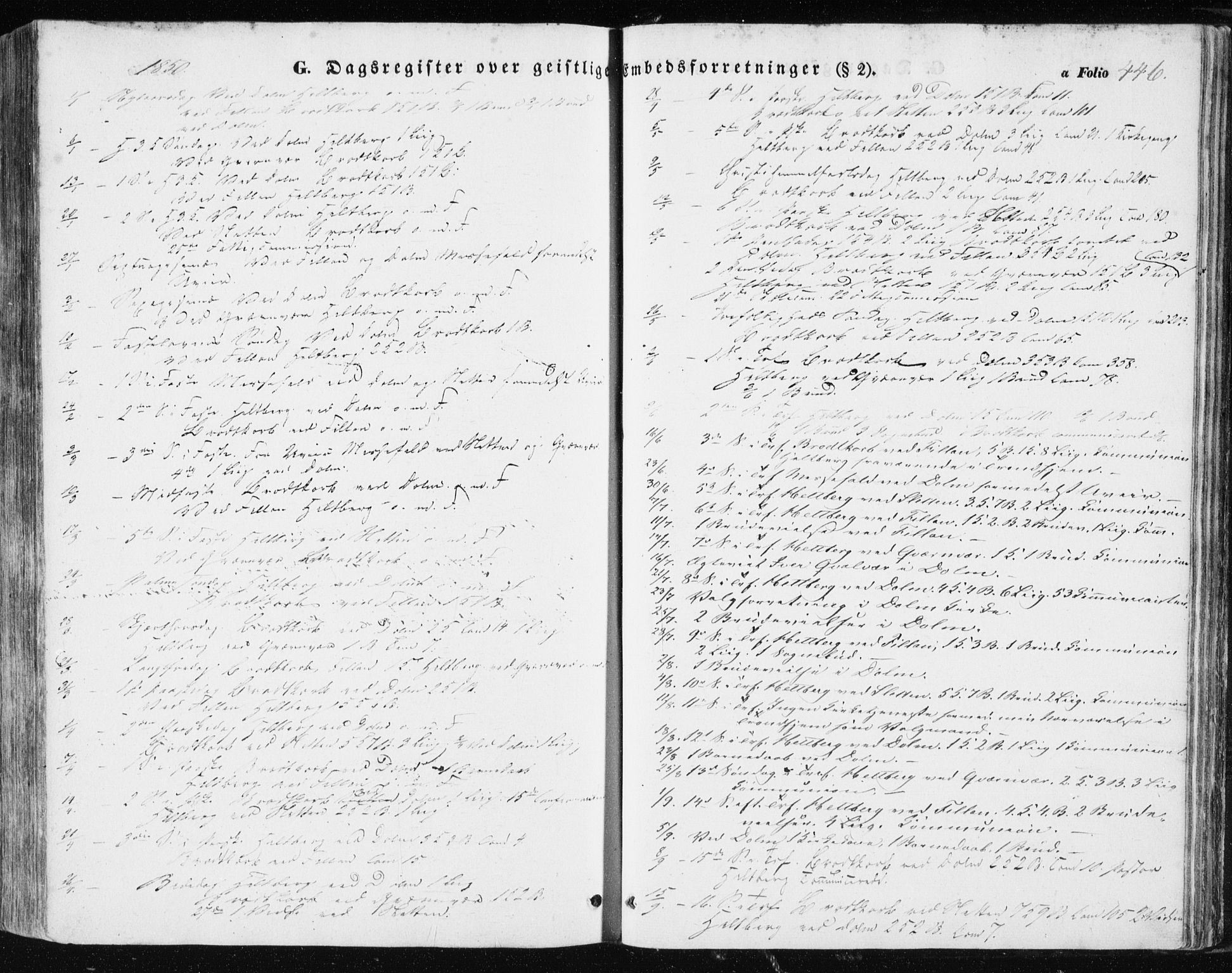 Ministerialprotokoller, klokkerbøker og fødselsregistre - Sør-Trøndelag, SAT/A-1456/634/L0529: Parish register (official) no. 634A05, 1843-1851, p. 446